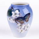 Royal Copenhagen Denmark Porcelain Butterfly Vase