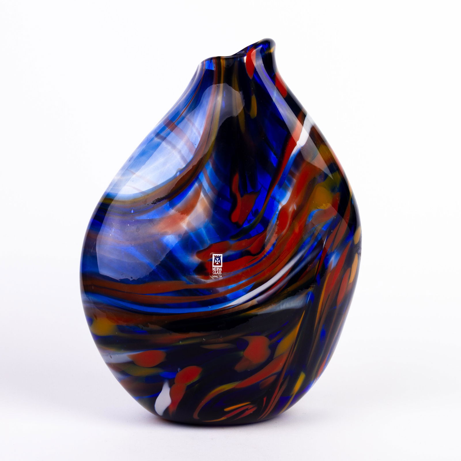 Large Signed Mdina Maltese Glass Designer Vase (1 of 7)