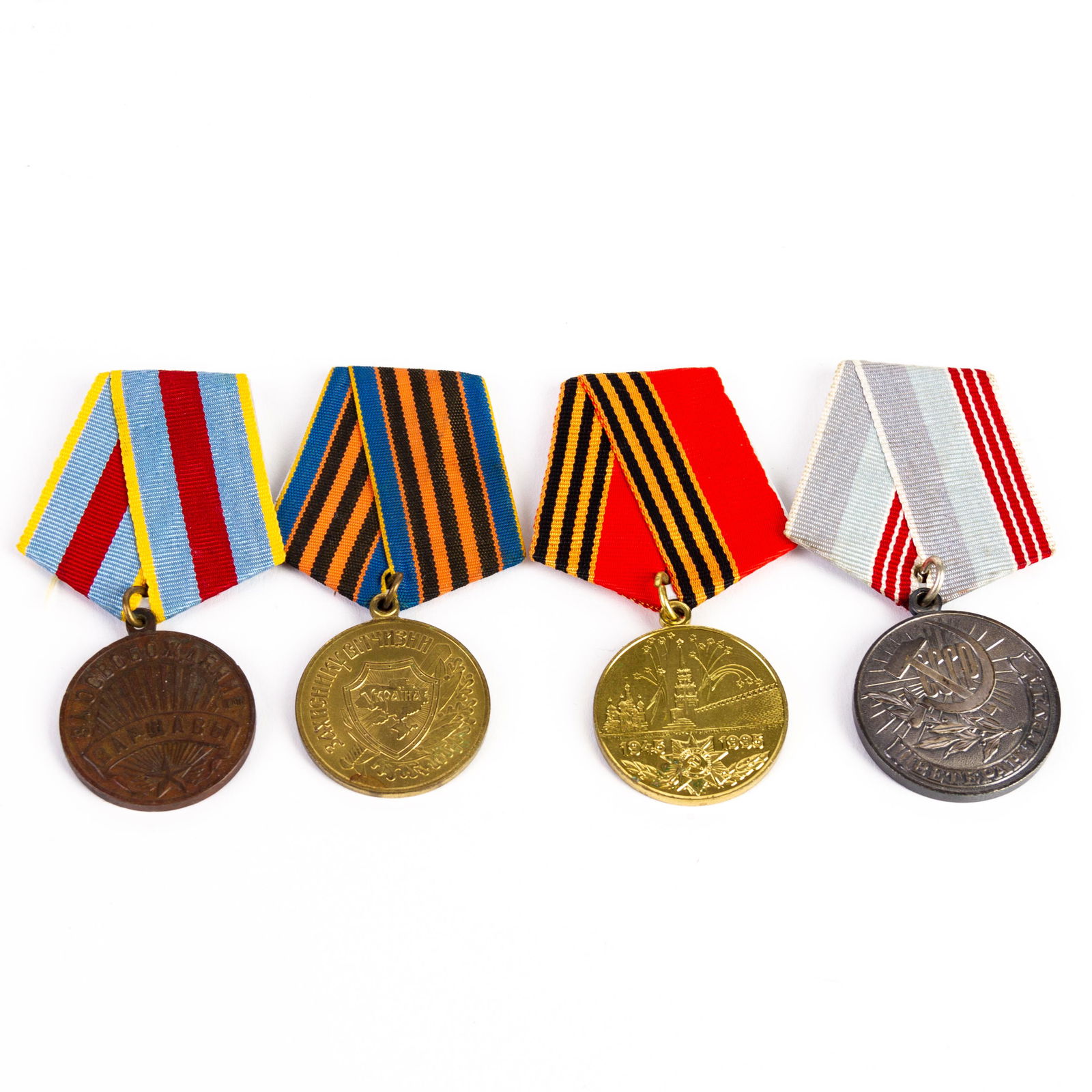 Four USSR WWII Soviet Great Patriotic War Medals (x4) (1 of 5)
