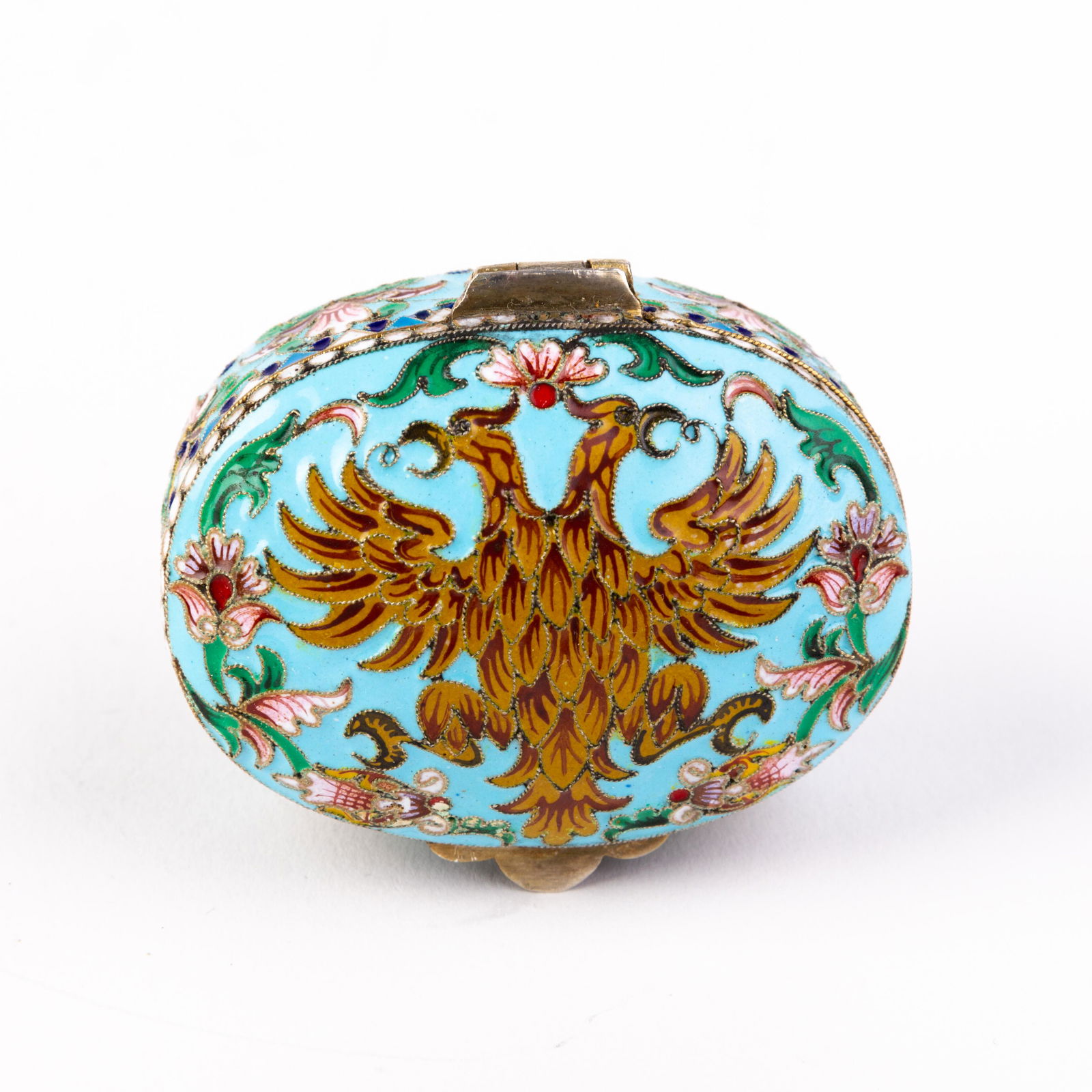 Imperial Russian Silver Cloisonne Snuff Box 19th Century (1 of 7)