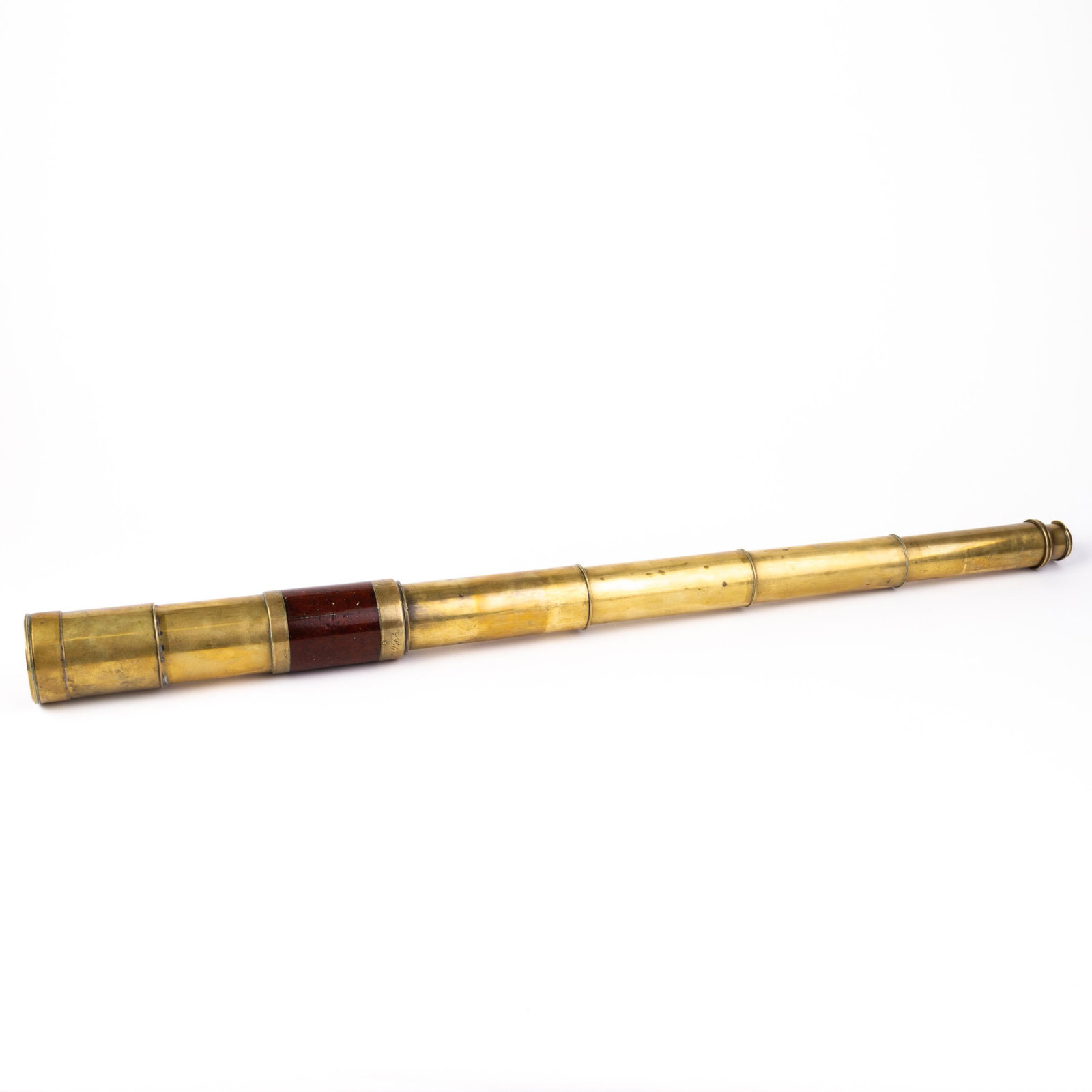 Georgian Five Tier Brass Nautical Telescope London: DIMENSIONS APPROX 6x6x21CM. Please carefully study all photographs to get an accurate idea of the object. In good condition, as seen. Shipping is in-house and we ship internationally to US and rest of