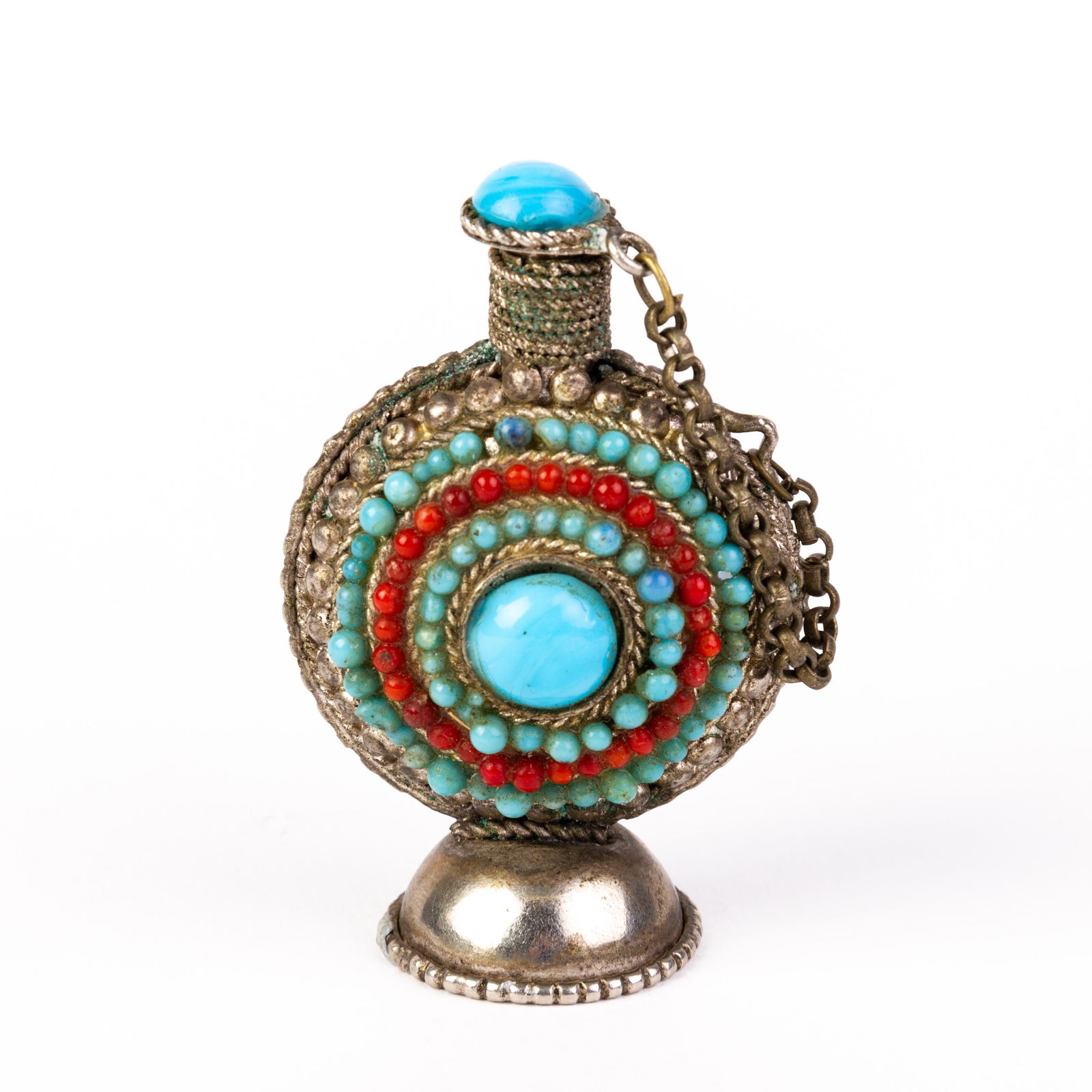 Chinese Tibetan Turquoise & Coral Snuff Bottle (1 of 6)