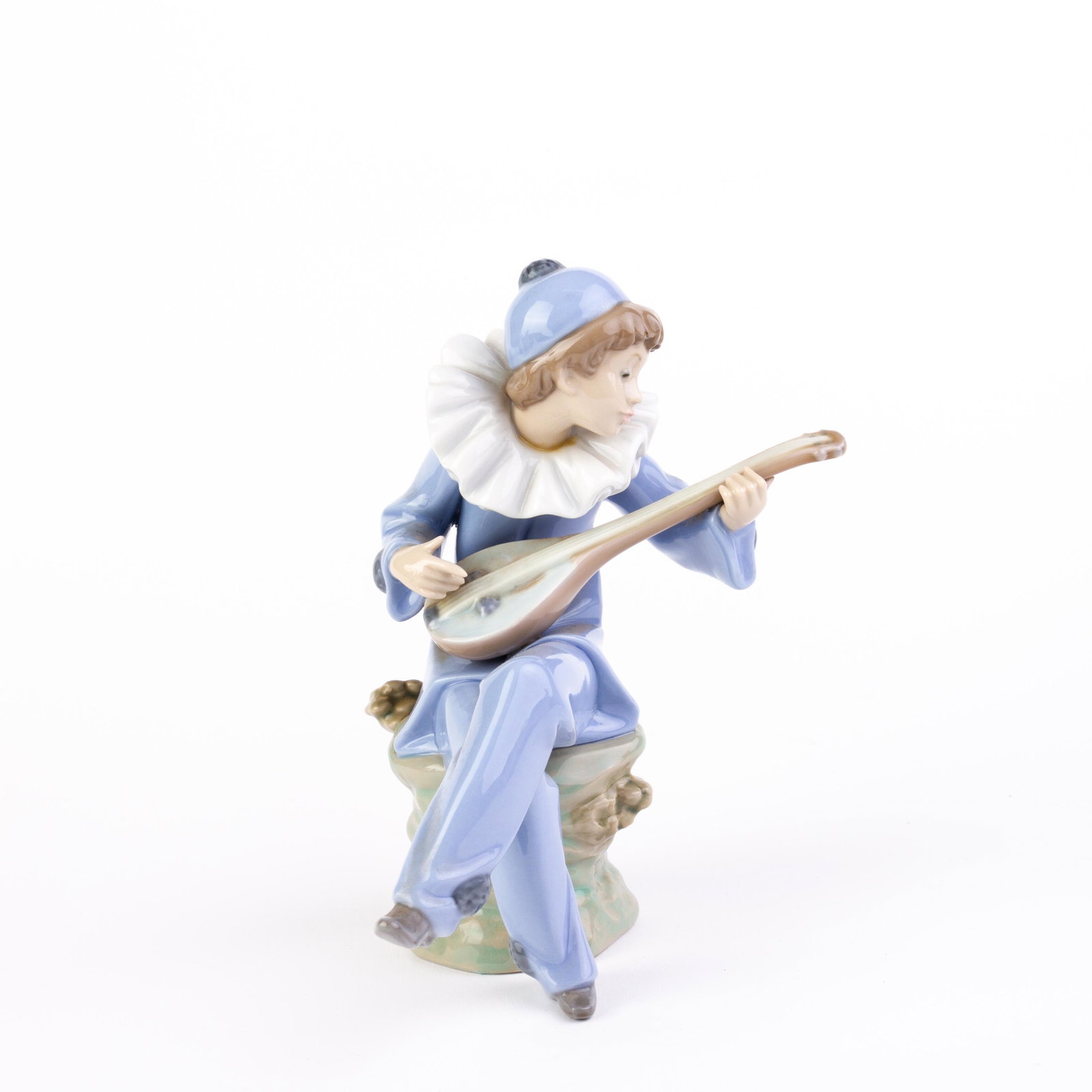 Nao Lladro Fine Porcelain Jester with Mandolin 1078: DIMENSIONS APPROX 18x12x11CM. Please carefully study all photographs to get an accurate idea of the object. In good condition, as seen. Shipping is in-house and we ship internationally to US and rest 