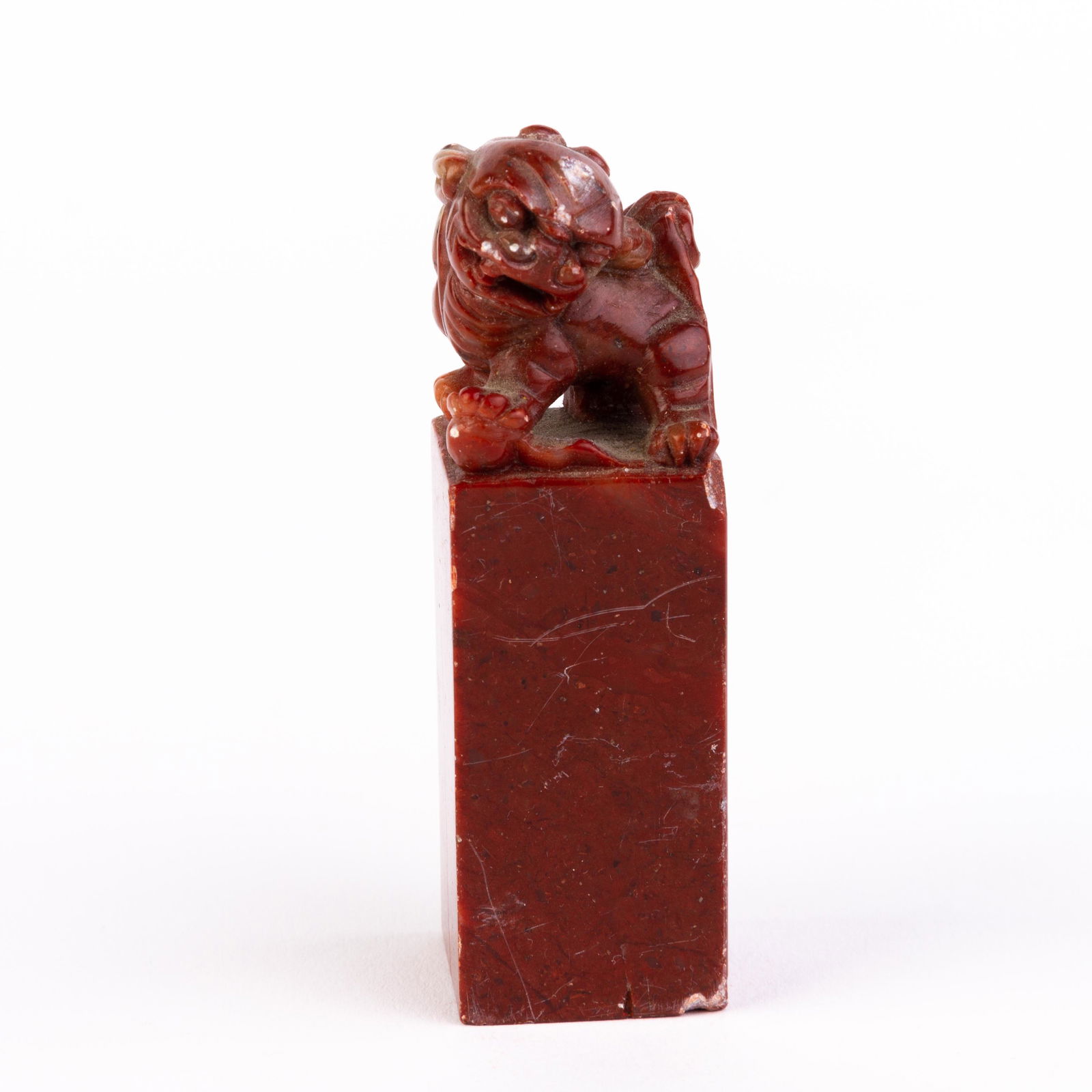 Chinese Carved Soapstone Foo Dog Seal (1 of 5)