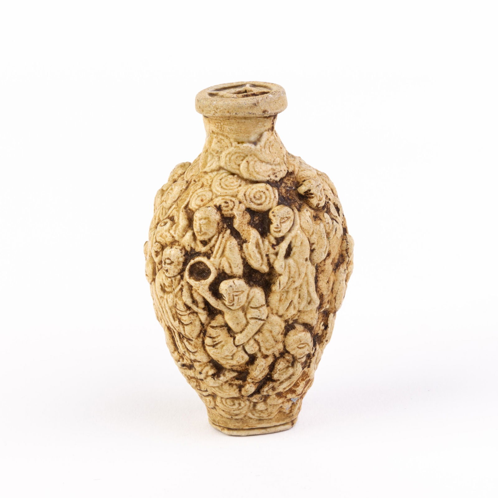 Chinese Ceramic Relief Snuff Bottle (1 of 6)
