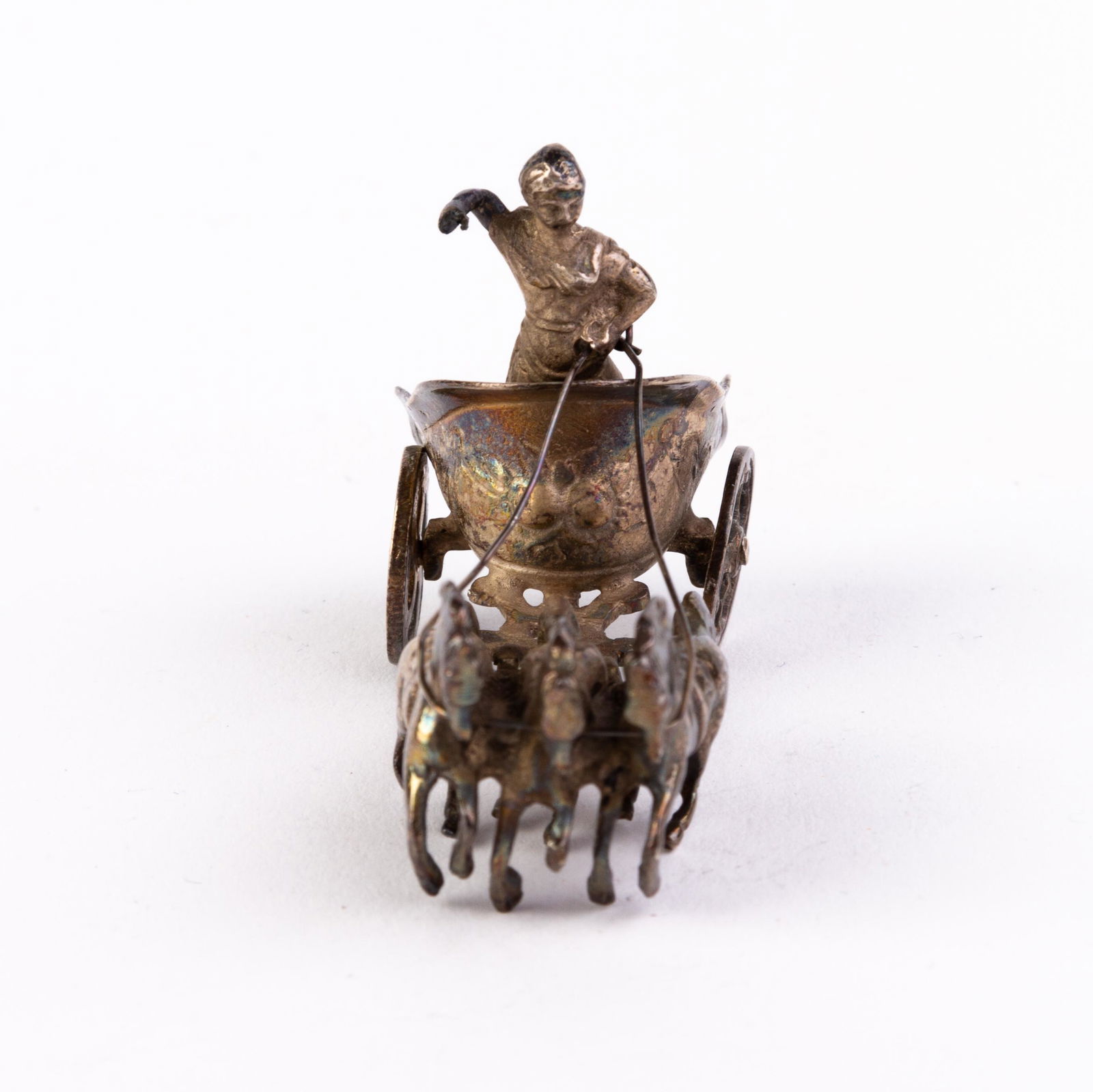 Roman Chariot 800 Silver Dutch Miniature (1 of 5)