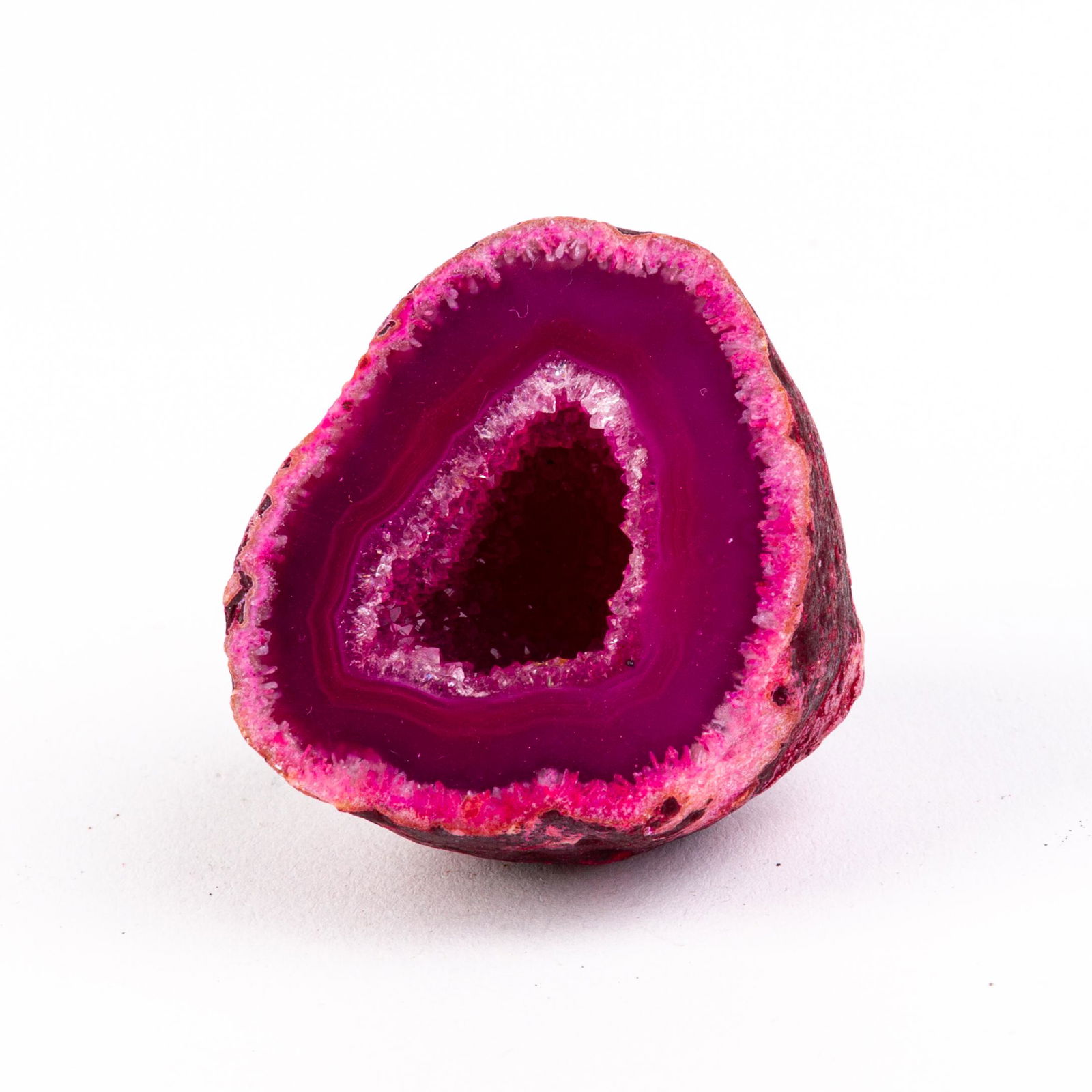 Brazilian Pink Agate Geode Gemstone Specimen (1 of 5)