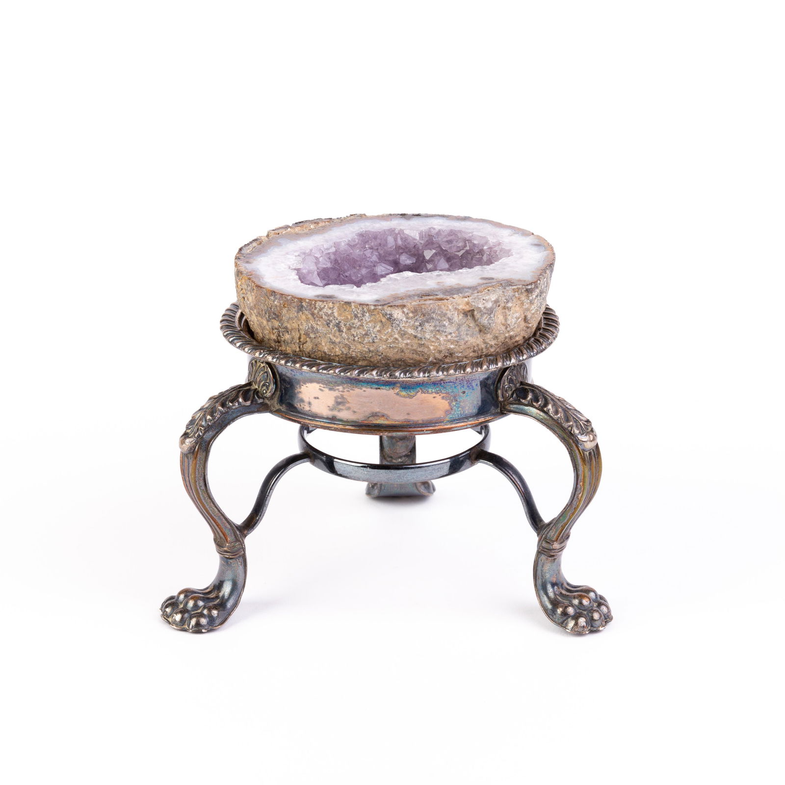 Victorian Claw Footed Amethyst Geode Cluster (1 of 6)