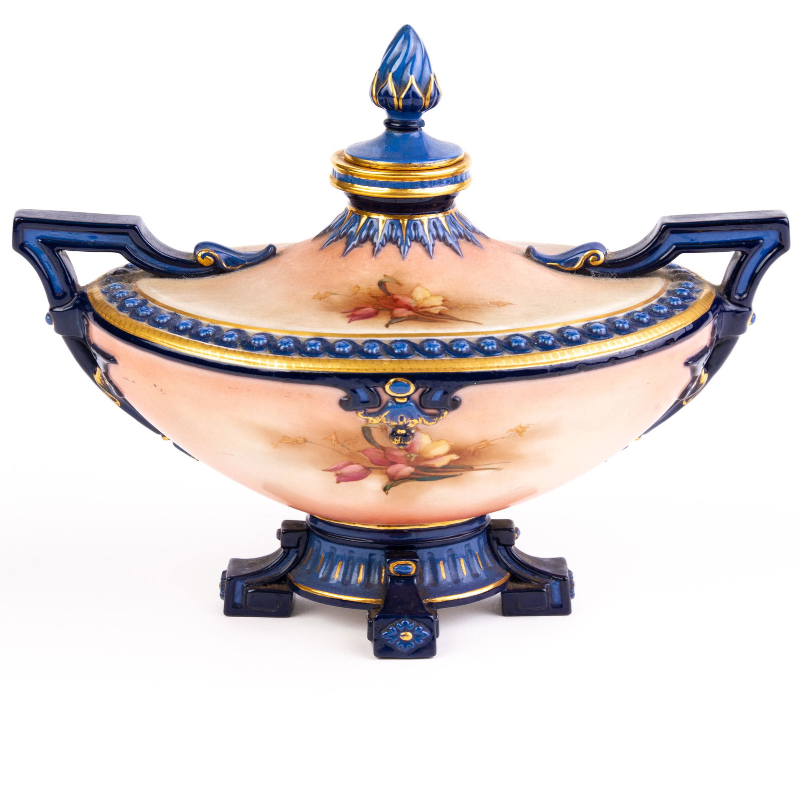 Hadley's Worcester Porcelain Art Nouveau Vase ca. 1905 (1 of 6)