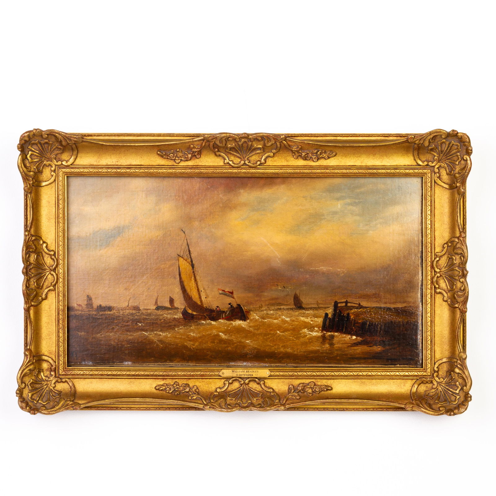 William Bradley (1872-1889) Nautical Seascape Painting (1 of 6)