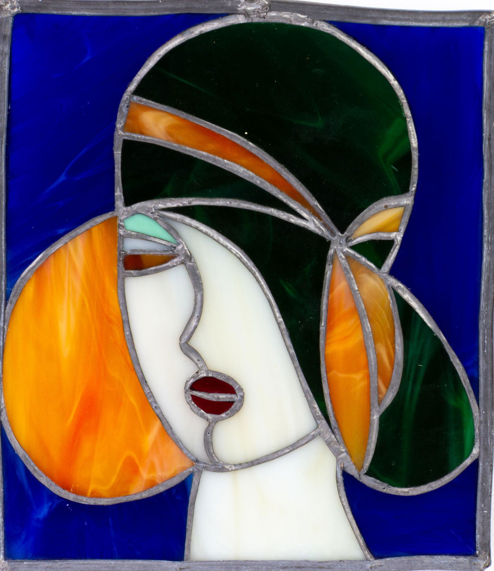 Art Deco Stained Glass Portrait Window (1 of 5)