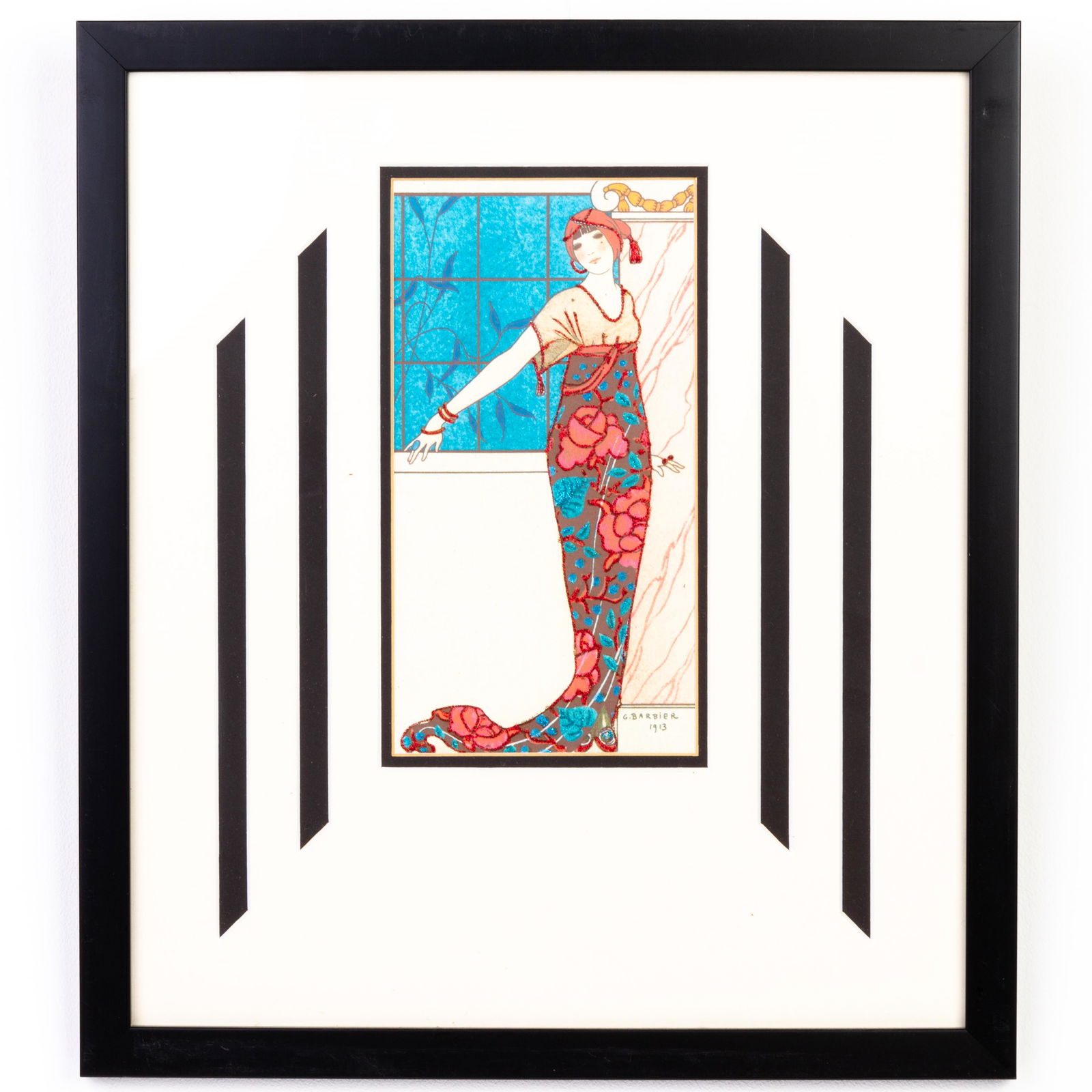 Georges Barbier (1882-1932) Pochoir Watercolour Print (1 of 5)