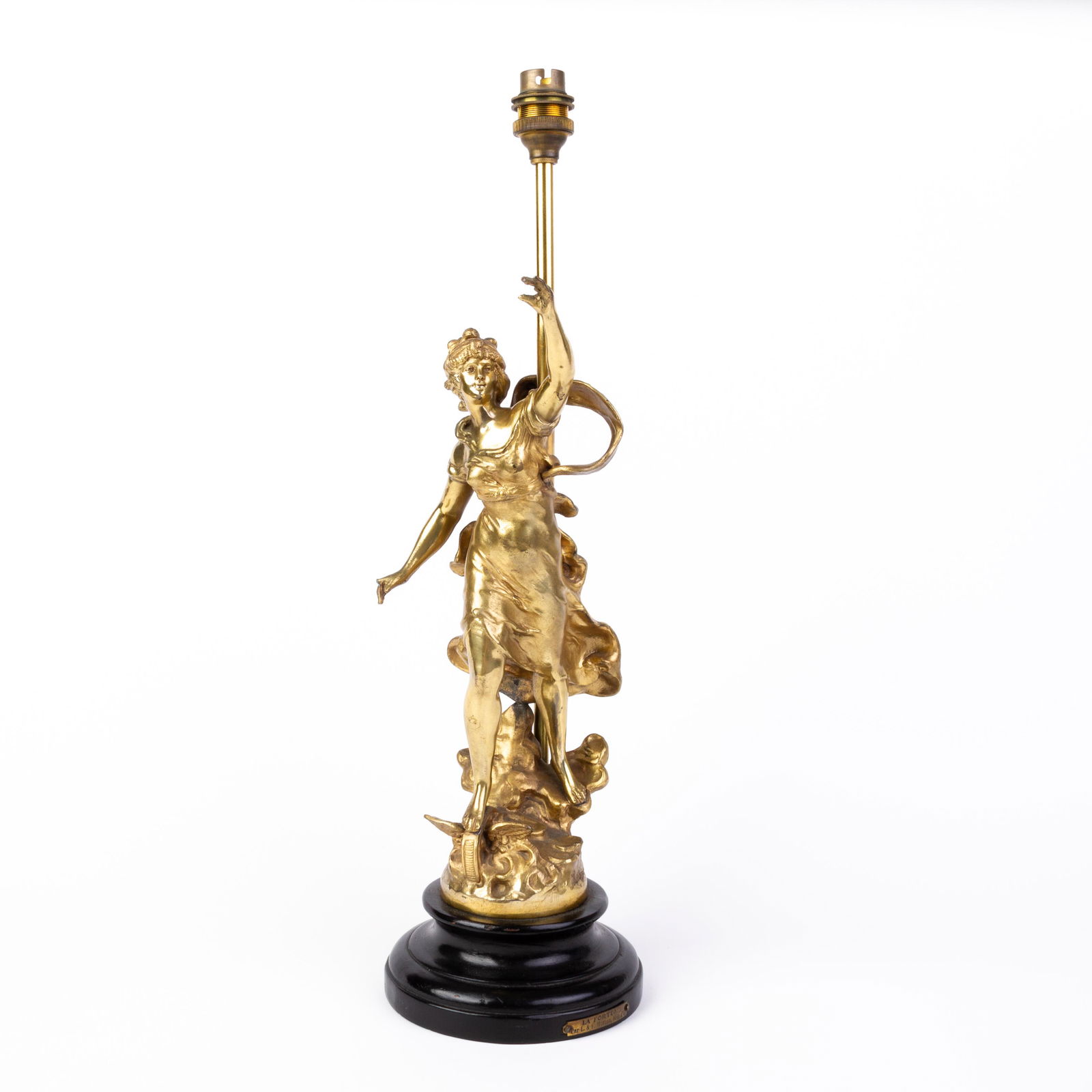 L & F Moreau Signed French Spelter Sculpture "Fortune" 19th Century (1 of 8)