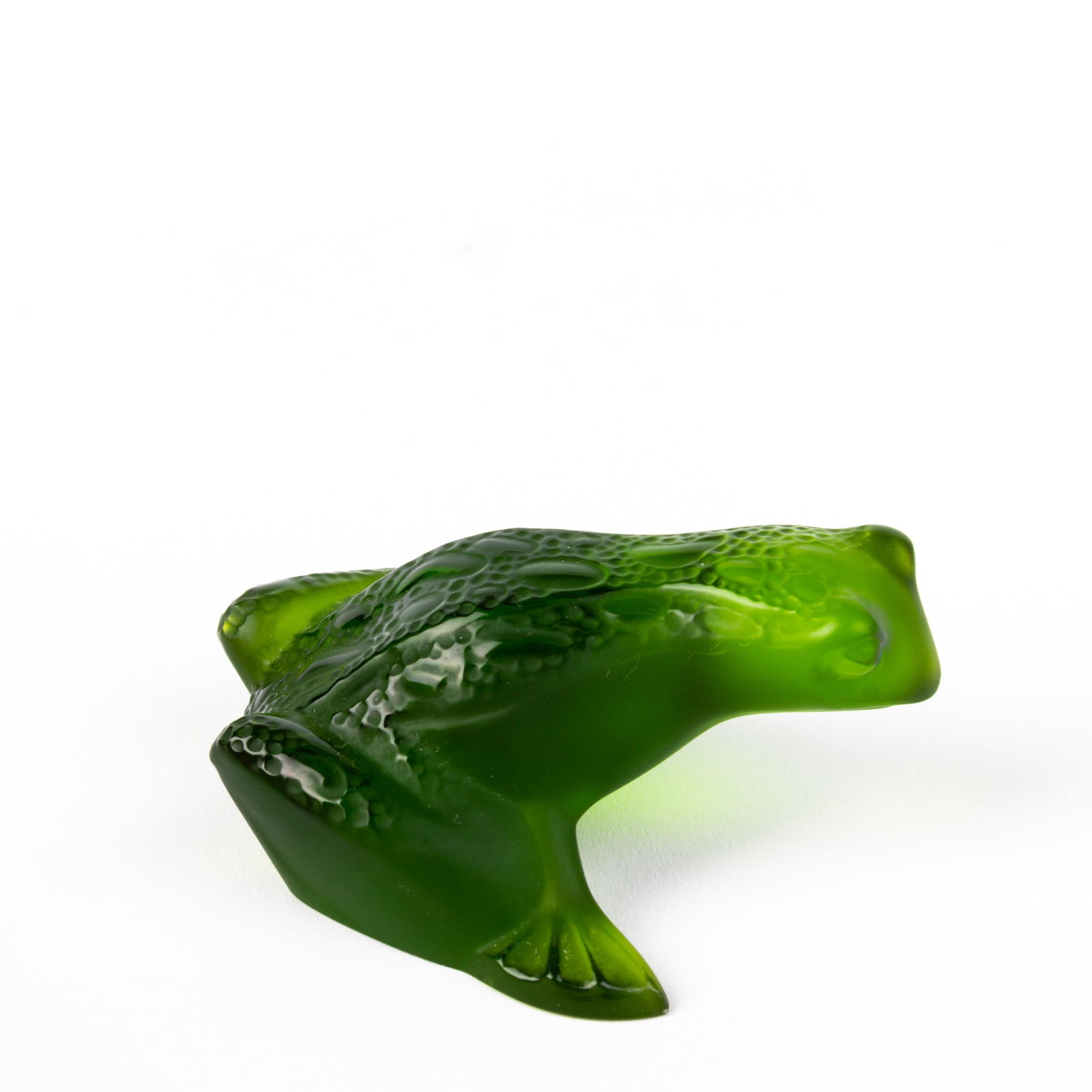 Lalique Glass Signed French Leaping Tree Frog Sculpture (1 of 5)