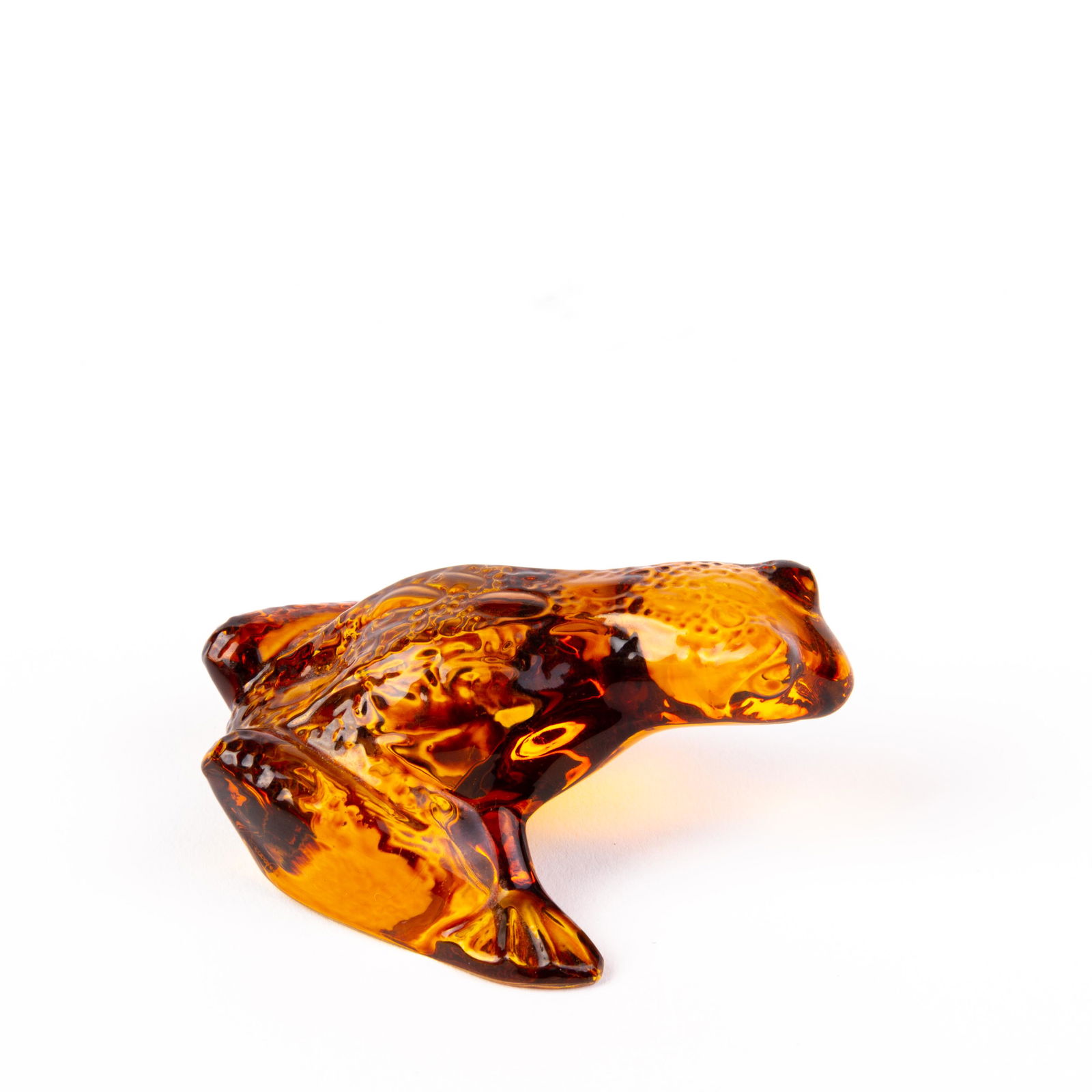 Lalique Glass Signed French Leaping Tree Frog Sculpture (1 of 5)