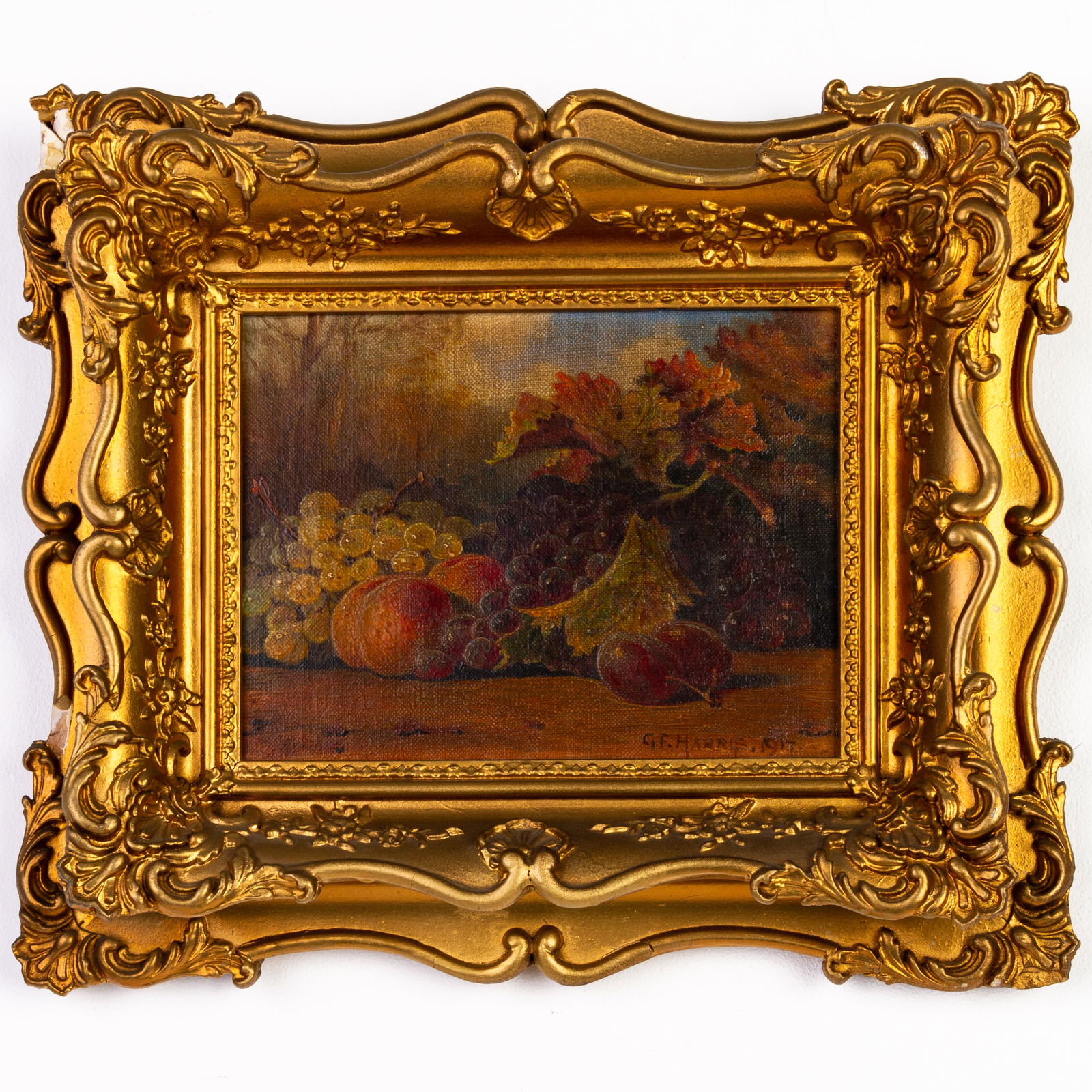 Signed Still Life Fruits Oil Painting: Please carefully study all photographs to get an accurate idea of the object. In good condition, as seen. Shipping is in-house and we ship internationally to US and rest of the world. You may follow o