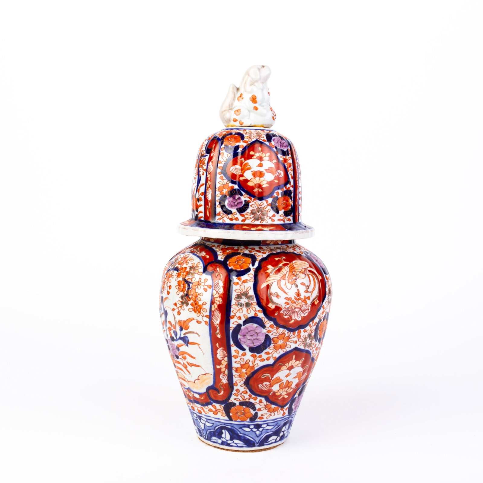 Large Japanese Imari Arita Lidded Porcelain Vase Meiji: DIMENSIONS APPROX 35x16x16CM. Please carefully study all photographs to get an accurate idea of the object. In good condition, as seen. Shipping is in-house and we ship internationally to US and rest 