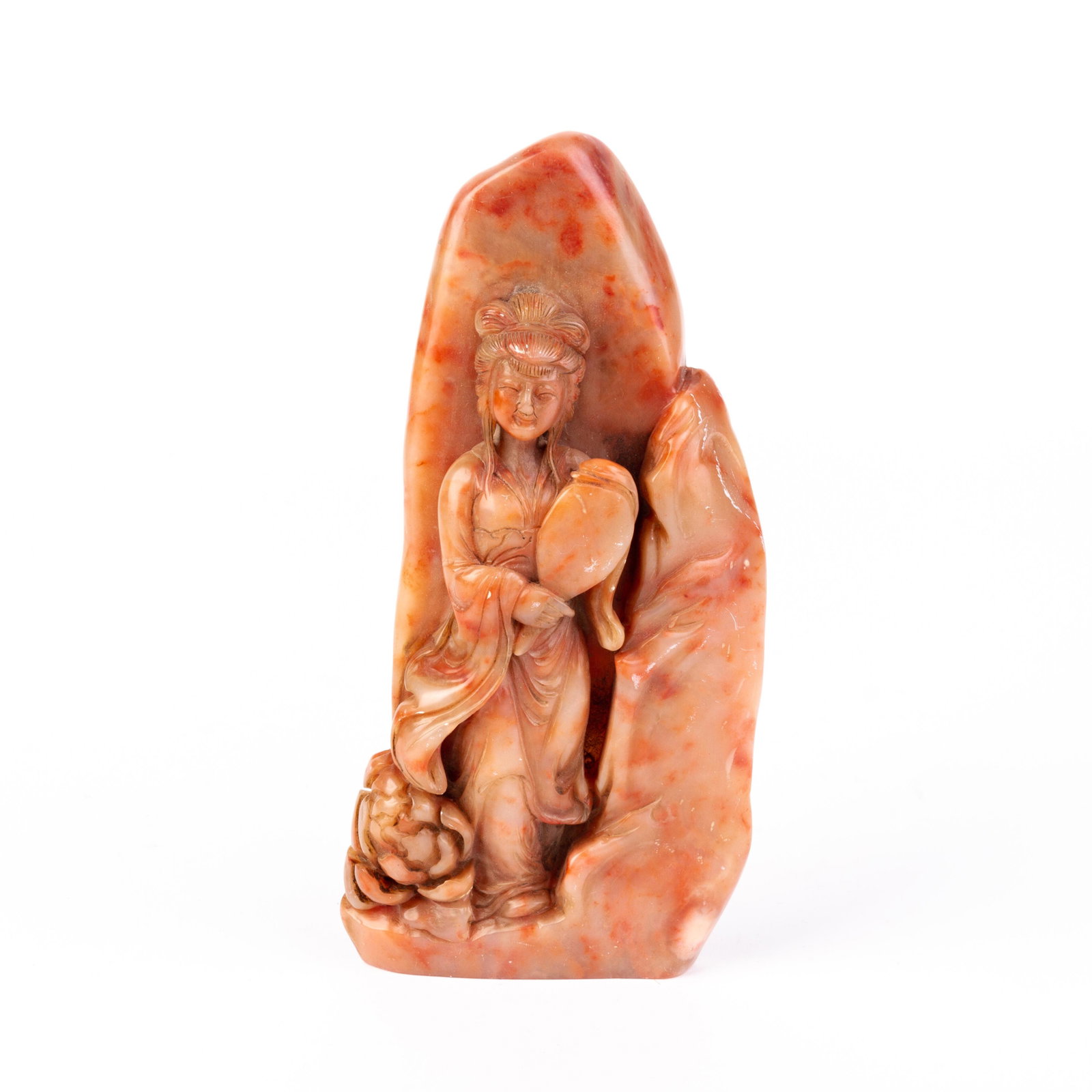 Chinese Carved Soapstone Seal Sculpture: DIMENSIONS APPROX 17x7x1.5CM. Please carefully study all photographs to get an accurate idea of the object. In good condition, as seen. Shipping is in-house and we ship internationally to US and rest 