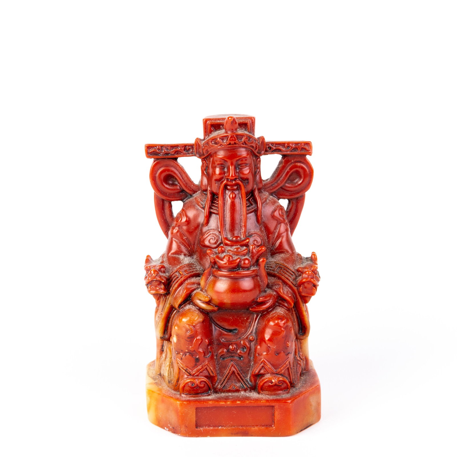 Chinese Carved Soapstone Seal Sculpture: DIMENSIONS APPROX 11x6x5CM. Please carefully study all photographs to get an accurate idea of the object. In good condition, as seen. Shipping is in-house and we ship internationally to US and rest of