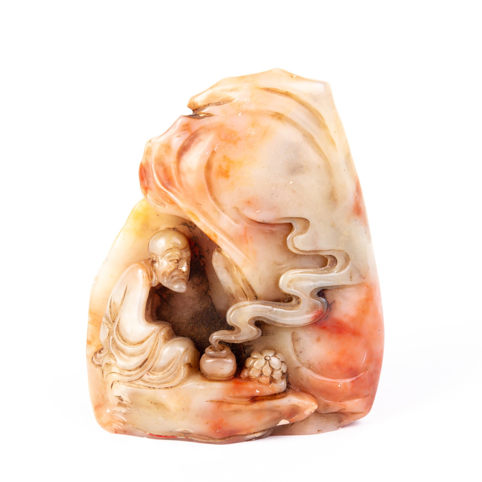 Chinese Carved Soapstone Seal Sculpture: DIMENSIONS APPROX 13x9.5x2.5CM. Please carefully study all photographs to get an accurate idea of the object. In good condition, as seen. Shipping is in-house and we ship internationally to US and res