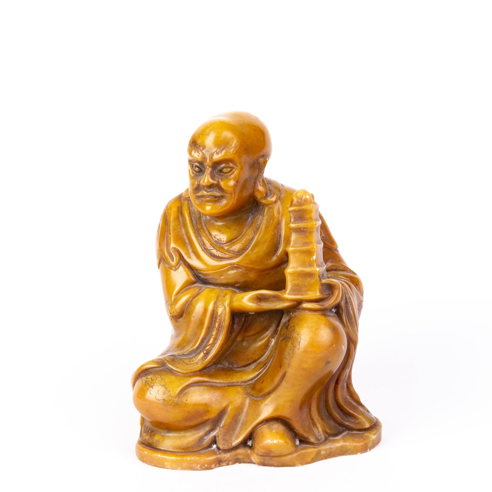 Chinese Carved Soapstone Seal Sculpture: DIMENSIONS APPROX 15x11x9CM. Please carefully study all photographs to get an accurate idea of the object. In good condition, as seen. Shipping is in-house and we ship internationally to US and rest o