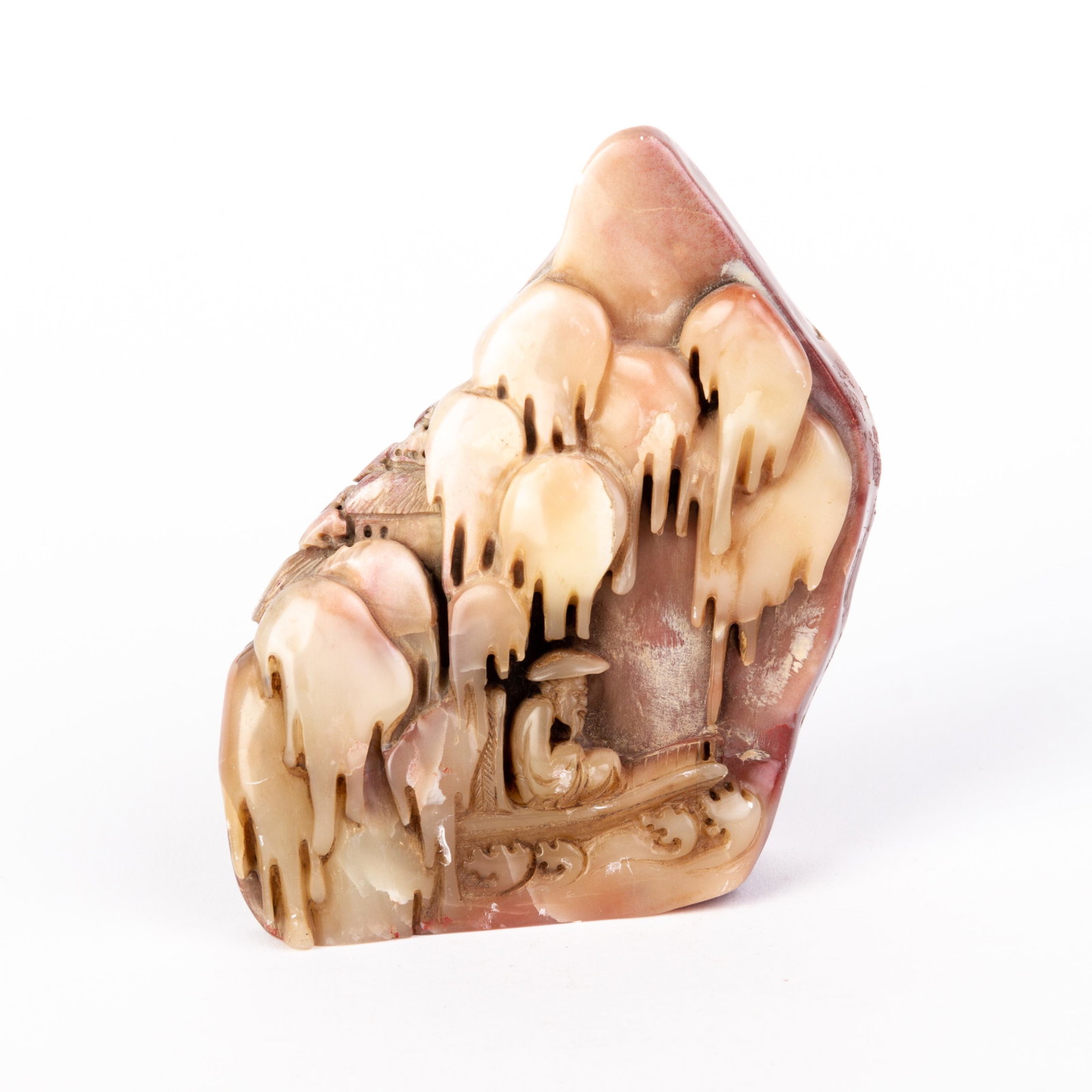 Chinese Carved Soapstone Seal Sculpture: DIMENSIONS APPROX 10x7x3CM. Please carefully study all photographs to get an accurate idea of the object. In good condition, as seen. Shipping is in-house and we ship internationally to US and rest of