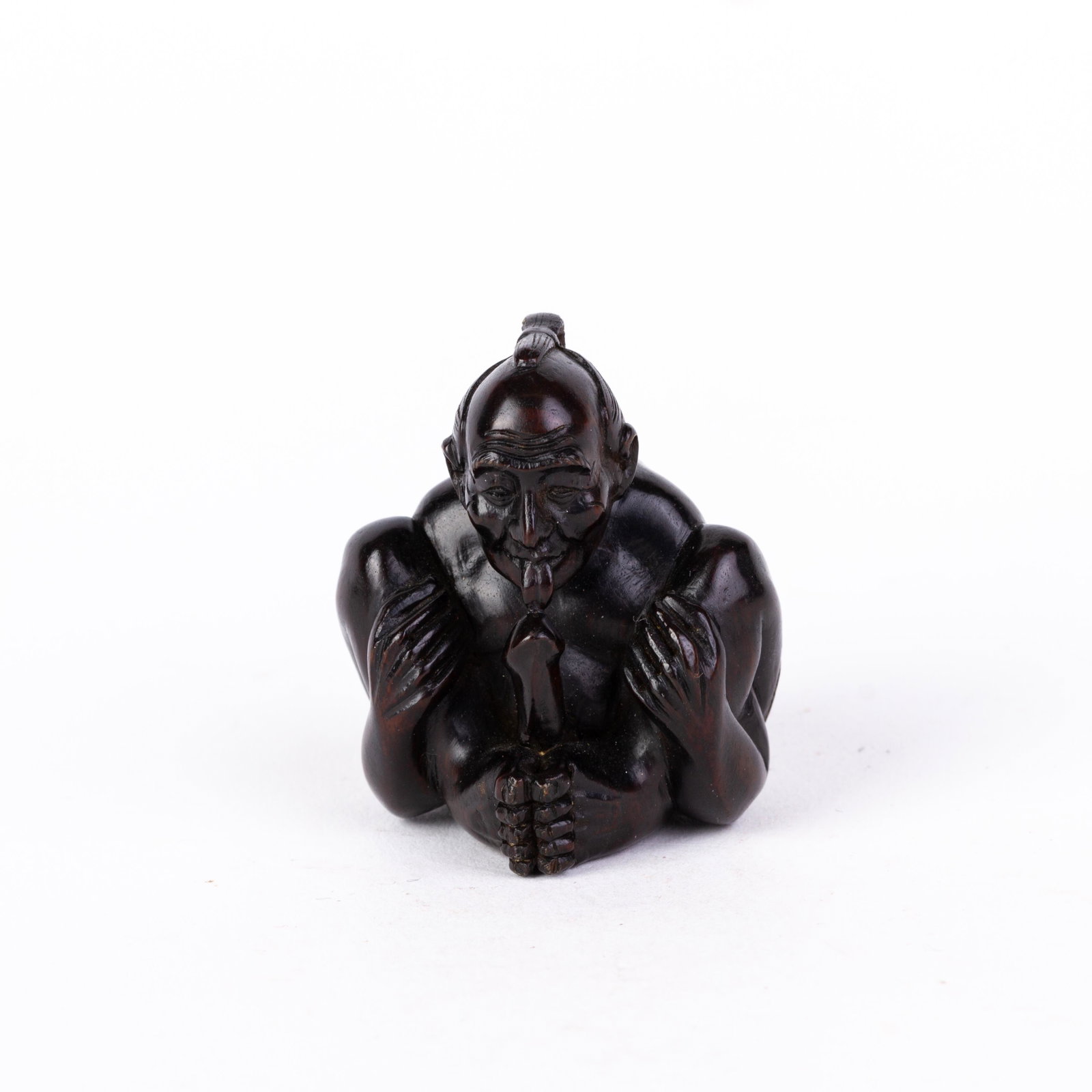 Signed Erotic Japanese Carved Wood Netsuke Inro: DIMENSIONS APPROX 5x3x3.5CM. Please carefully study all photographs to get an accurate idea of the object. In good condition, as seen. Shipping is in-house and we ship internationally to US and rest o
