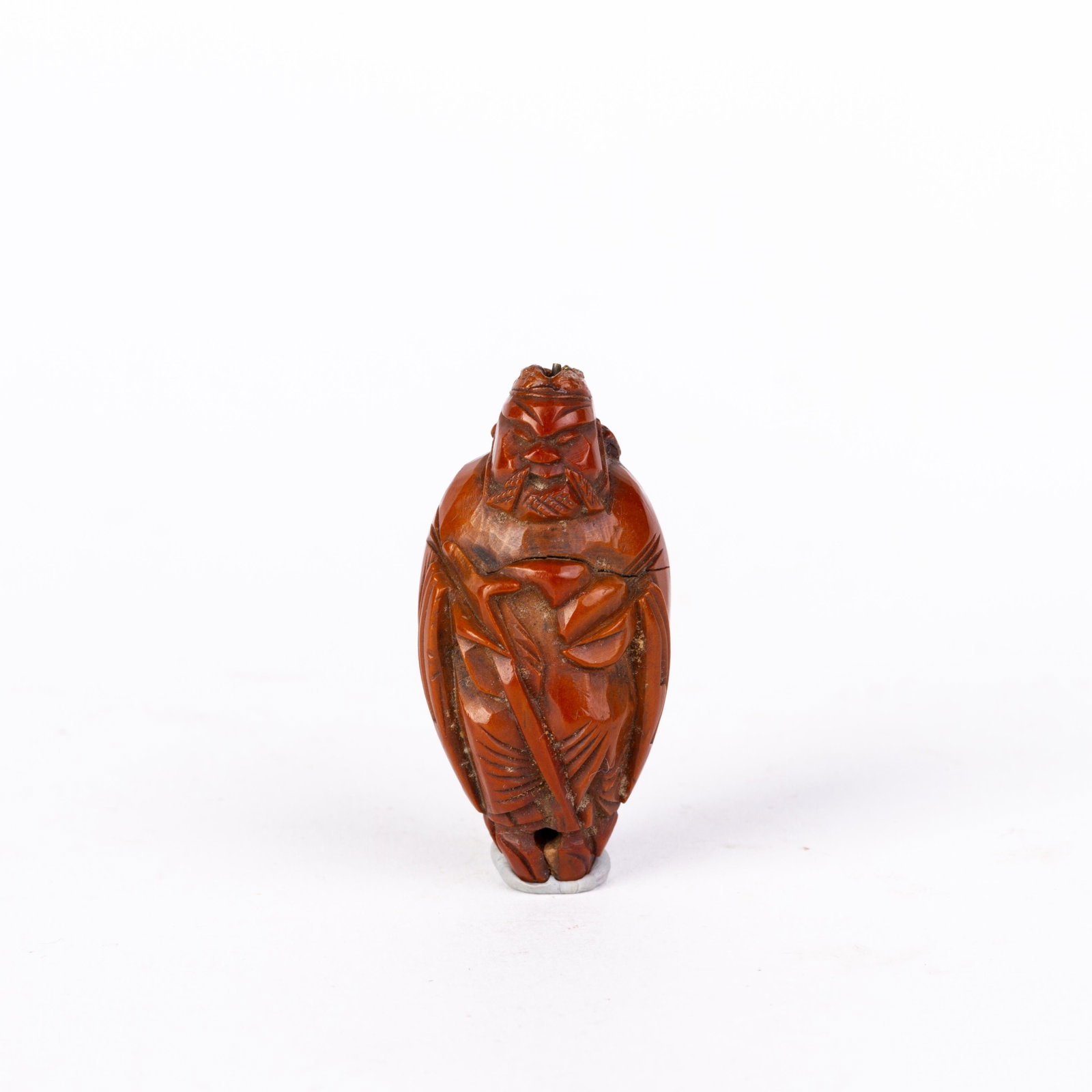 Japanese Carved Wood Netsuke Inro: DIMENSIONS APPROX 4x2x1.5CM. Please carefully study all photographs to get an accurate idea of the object. In good condition, as seen. Shipping is in-house and we ship internationally to US and rest o