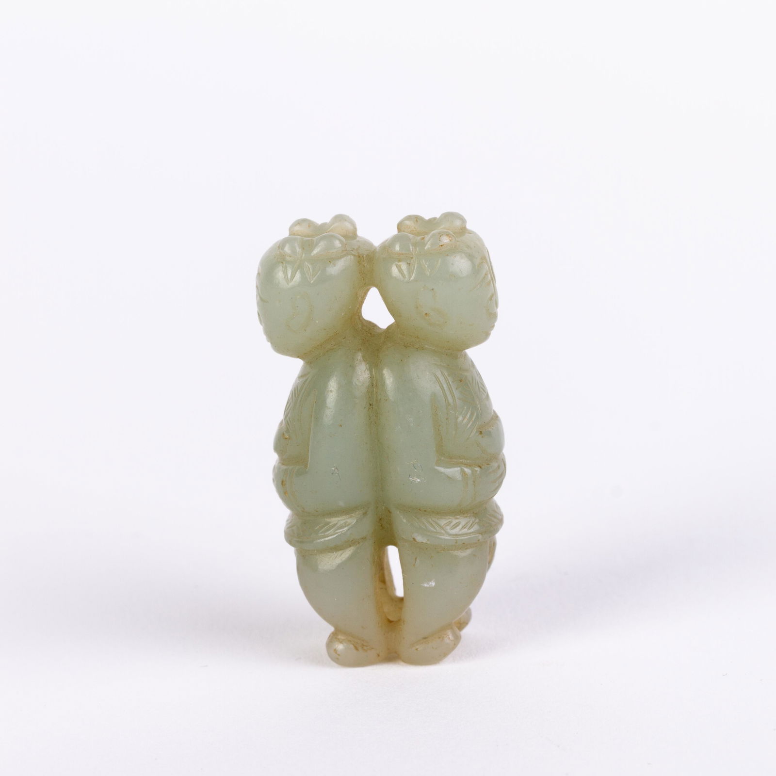 Chinese Celadon Jade Figural Carving: Please carefully study all photographs to get an accurate idea of the object. In good condition, as seen. Shipping is in-house and we ship internationally to US and rest of the world. You may follow o