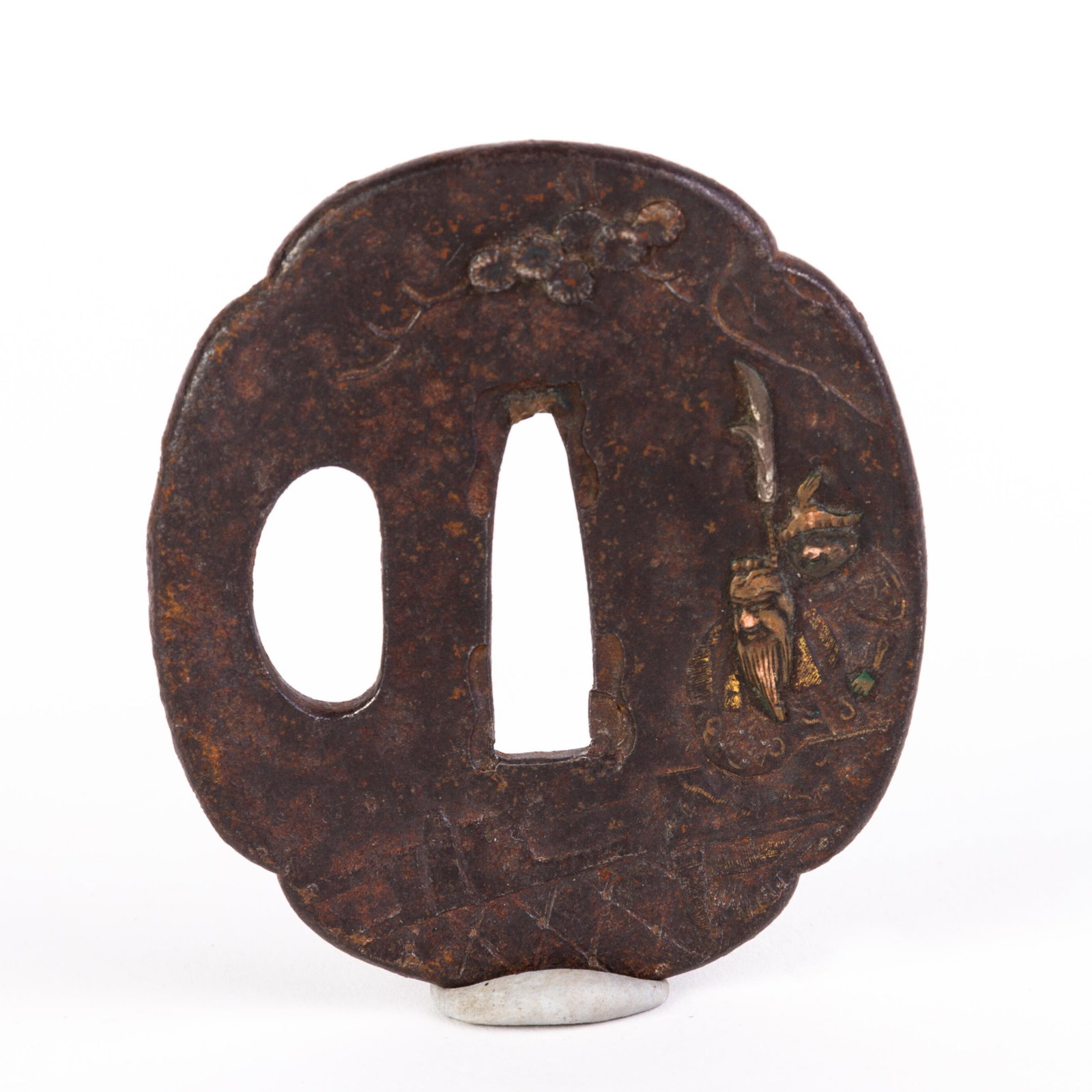Japanese Edo Bronze Samurai Tsuba Sword Guard: Please carefully study all photographs to get an accurate idea of the object. In good condition, as seen. Shipping is in-house and we ship internationally to US and rest of the world. You may follow o