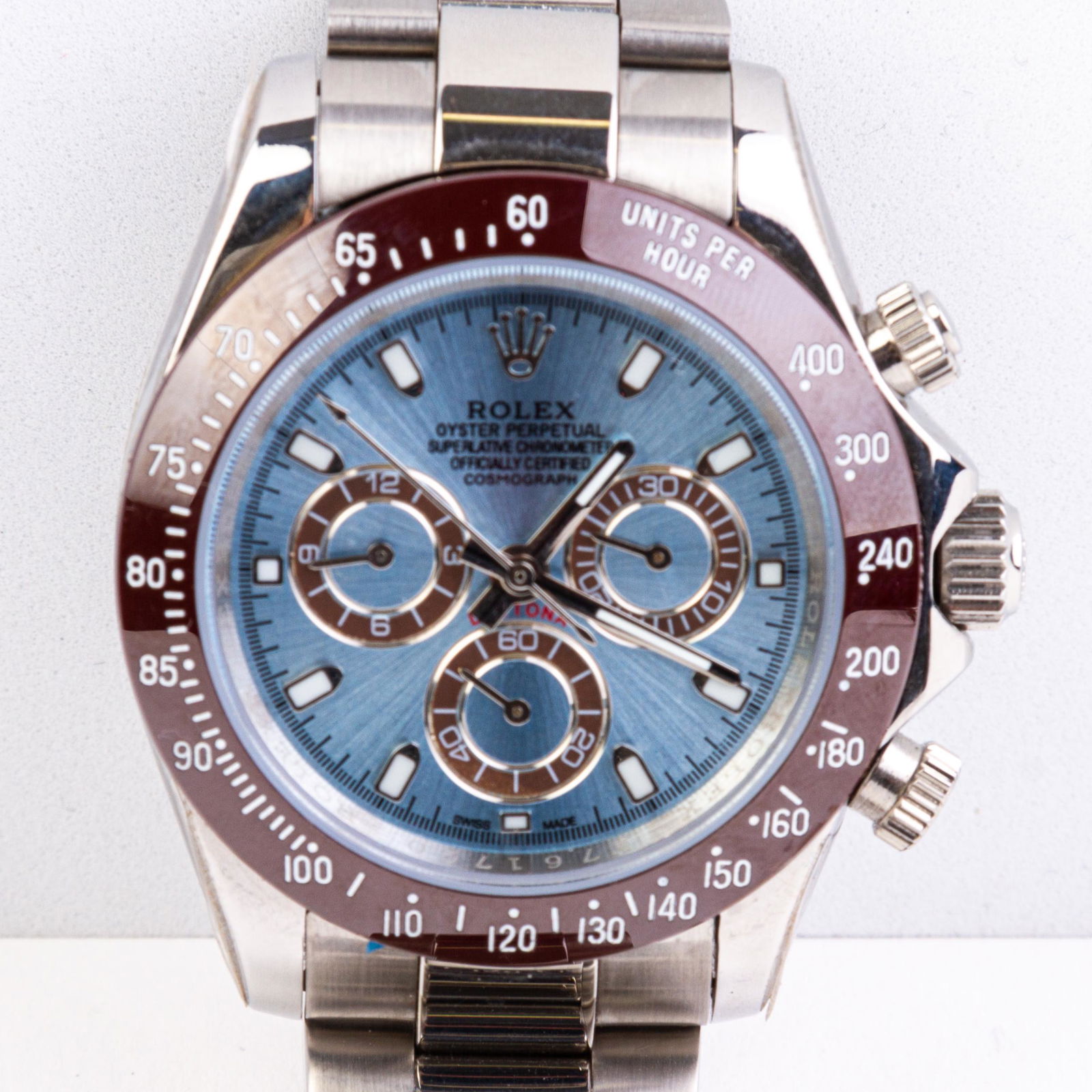 Repro Rolex Oyster Perpetual Chrono Watch: DIMENSIONS APPROX 23x4x1CM. Please carefully study all photographs to get an accurate idea of the object. In good condition, as seen. Shipping is in-house and we ship internationally to US and rest of