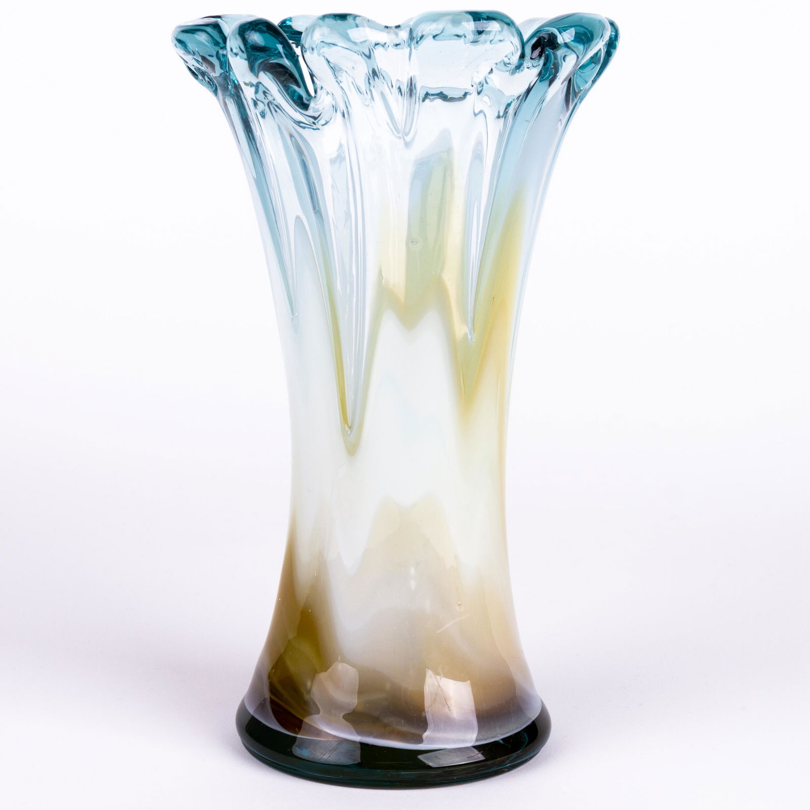 Murano Designer Venetian Glass Aquamarine Vase (1 of 5)