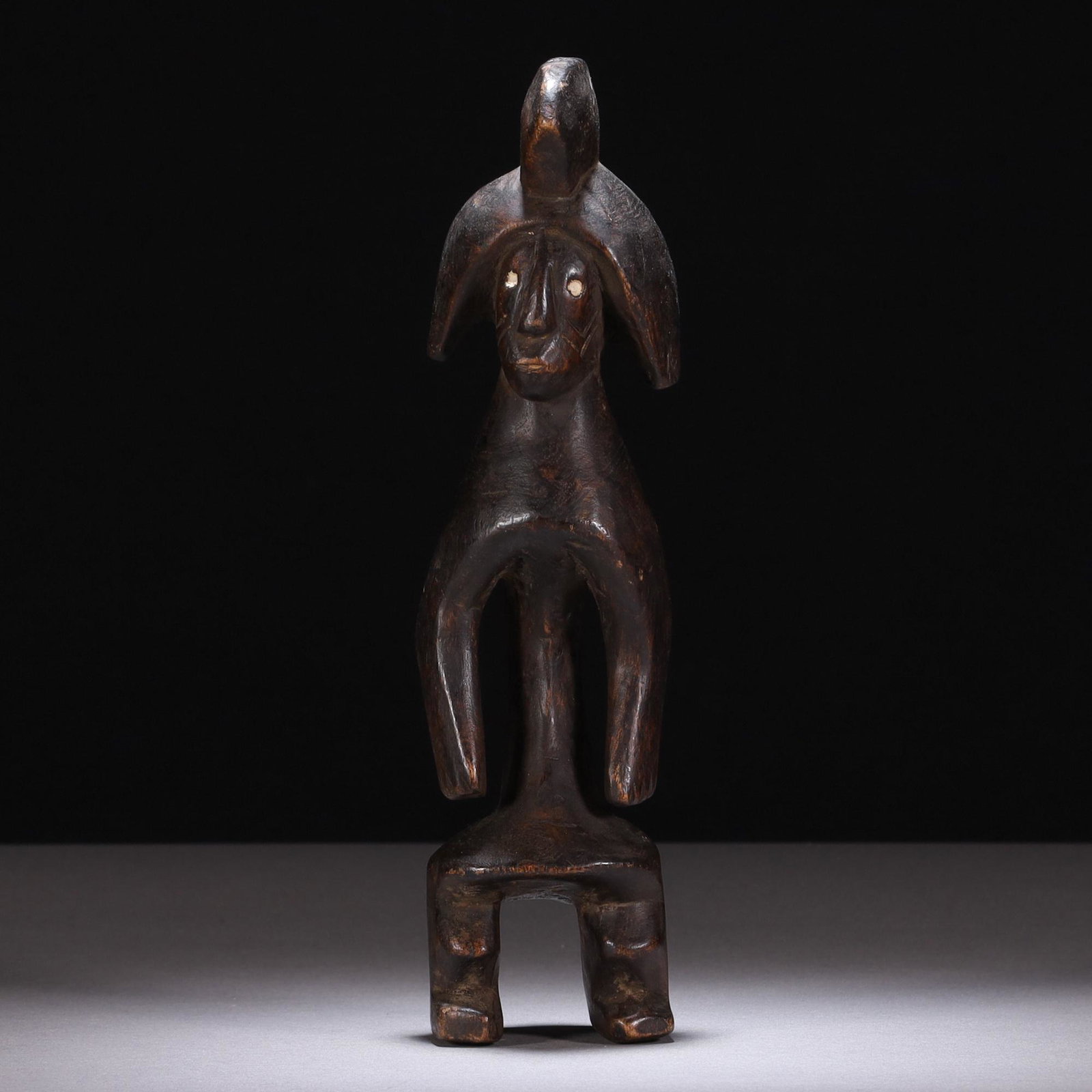 MEASURING APPROX 24.5 X 6.5CM. Please carefully study all photographs to get an accurate idea of the: Antique African 19th Century Tribal Wood Statue