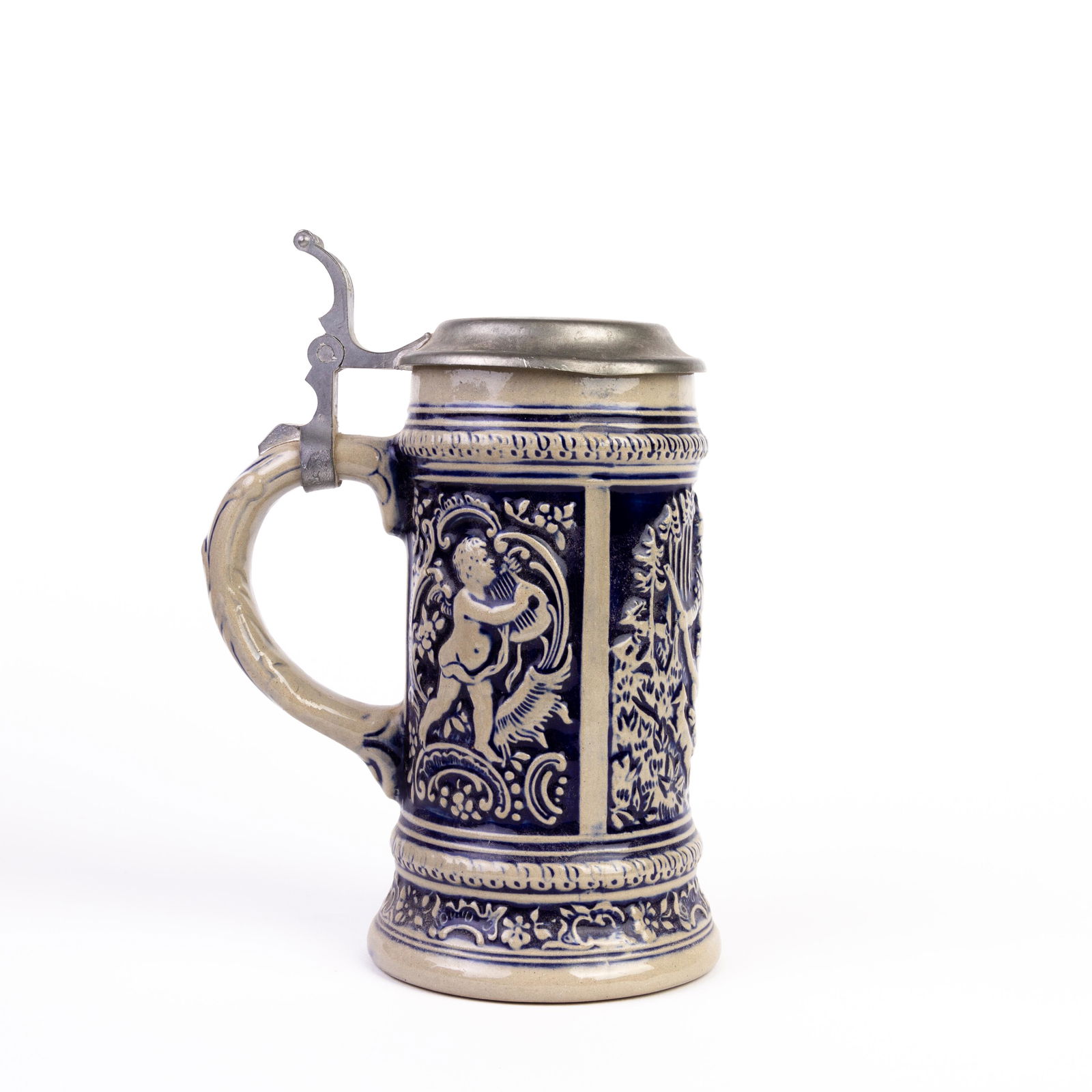 German Westerwald Salt Glazed Pottery Tankard Beer Stein (1 of 6)