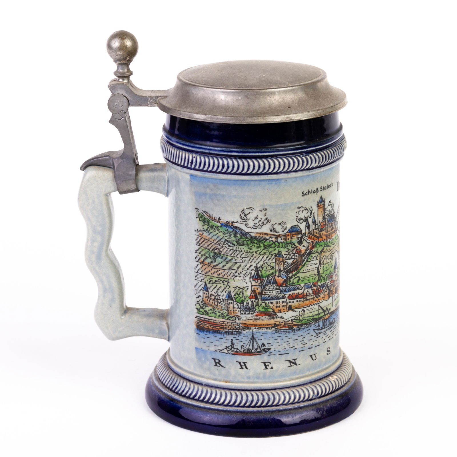German Westerwald Pottery Tankard Beer Stein (1 of 6)
