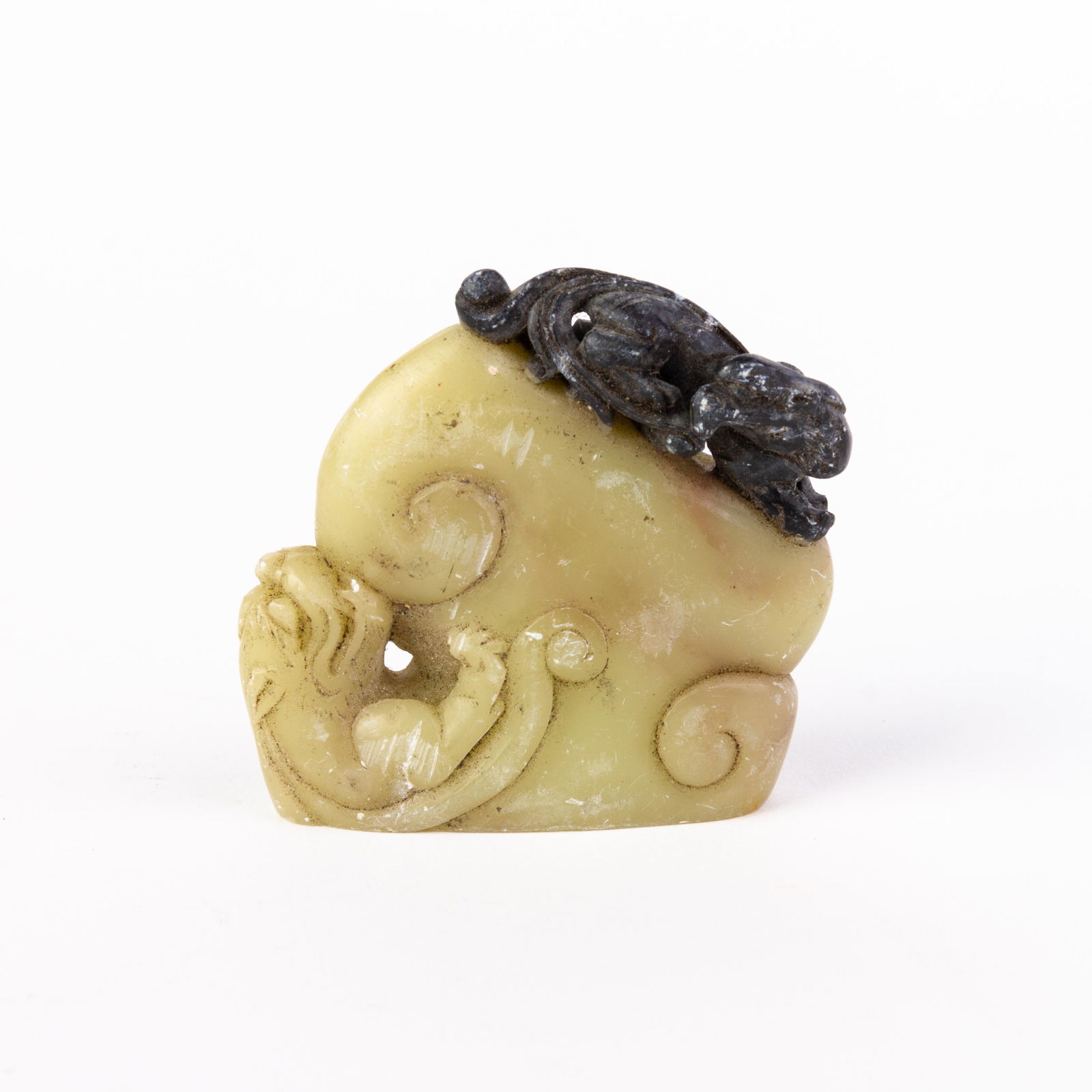 Chinese Carved Soapstone Foo Dogs Figure (1 of 5)