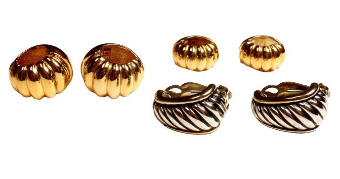 Estate Erwin Pearl Set of 3 Pairs of Earrings: Vintage Estate Costume Erwin Pearl Set of 3 Pairs of Earrings Pair 1: 9mm x 19mm Pair 2: 15mm x 22mm Pair 3: 10mm x 18mm slot161