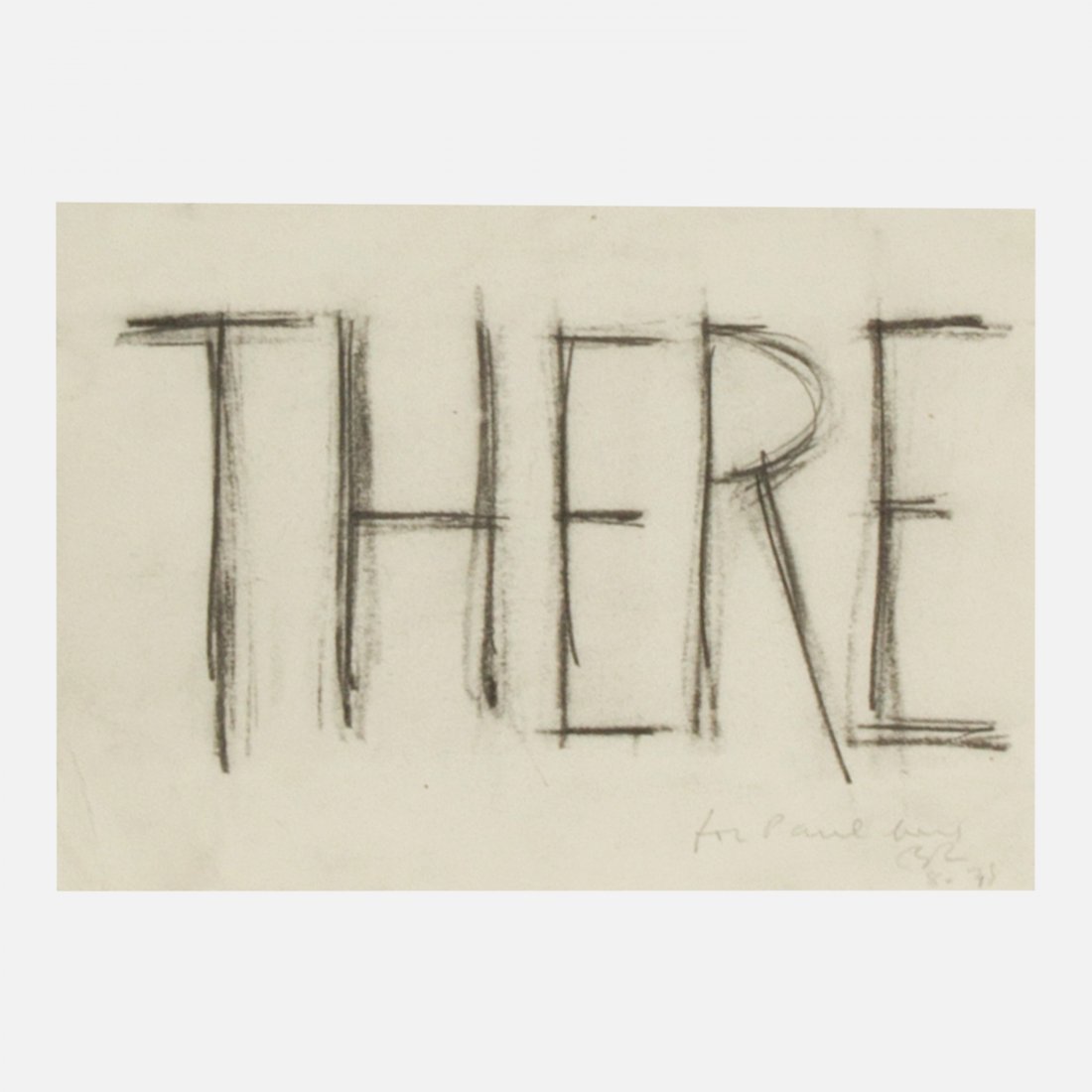 Robert Wilson, There: USA, 1980s ink, paper mount 10.25 x 8.25; actual 7 1/8 x 5 1/8; 2 lbs Drawing by Robert Wilson, "There".. Provenance: Private collection, NYC