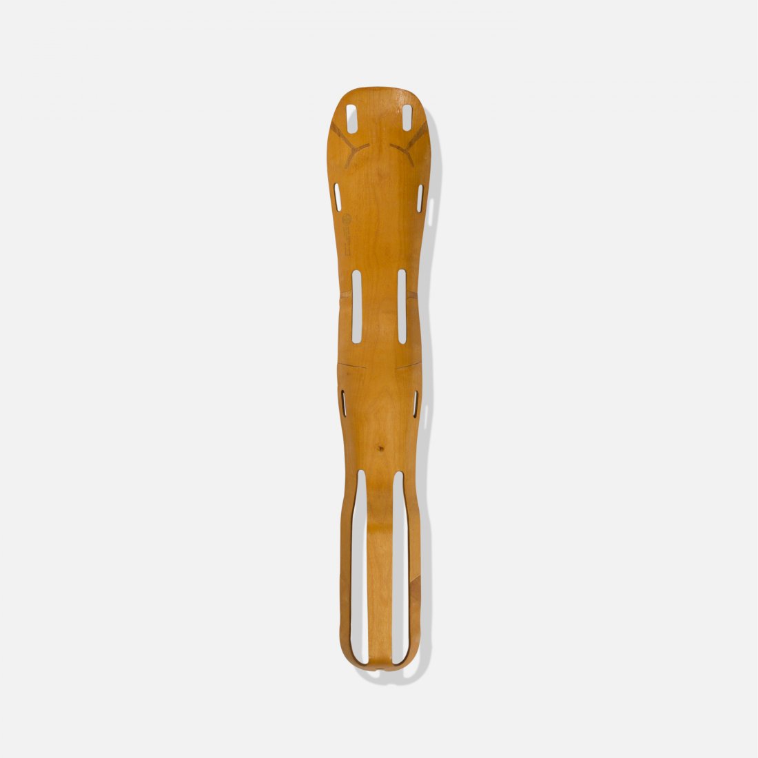 Charles and Ray Eames, Splint: USA, 1940s plywood 42 x 7.5; 1.5 lbs Plywood leg splint by Charles and Ray Eames. Provenance: Private collection, NYC mid century, modernist, modernism, mcm