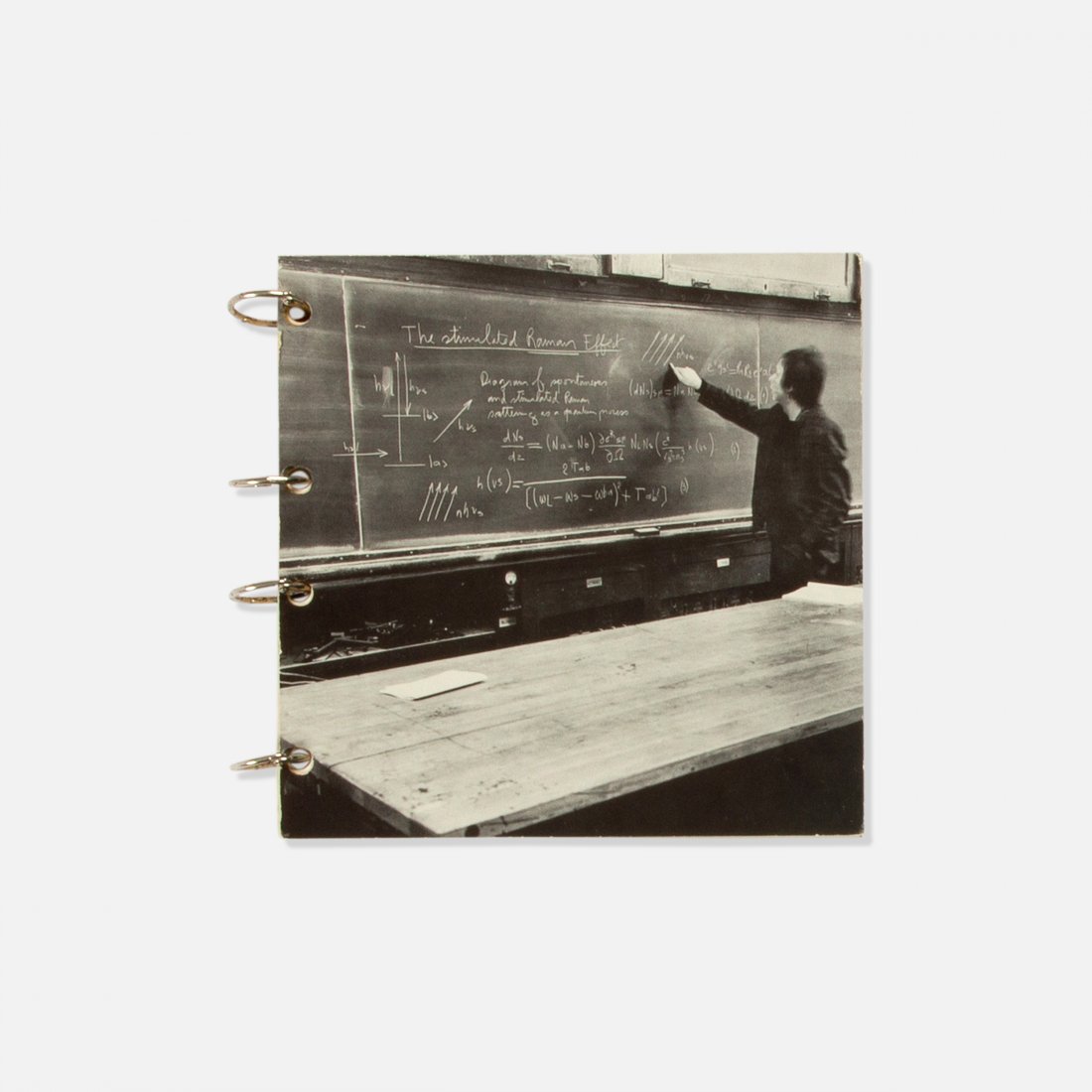 Bernar Venet, Exploited Subjects: USA, c. 1970 offset printed 7 1/8" × 7 3/16" × 9/16" Ring bound artist book on thick boards. Published by Multiples, Inc., New York, in association with Colorcraft, Inc., New York. Edition of 1200.