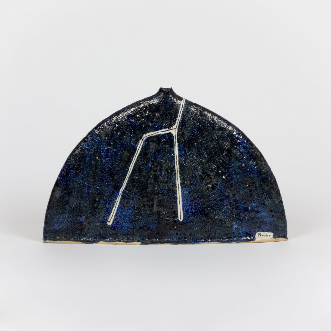 Brother Bruno LaVerdiere, Temple Garden Pot: USA, 1960s ceramic, glaze 19.5" x 30" x 4 Monumental hand-coiled Temple Garden ceramic vase by Brother Bruno LaVerdiere. A similar work in the permanent collection of the Everson Museum. key: ceramics