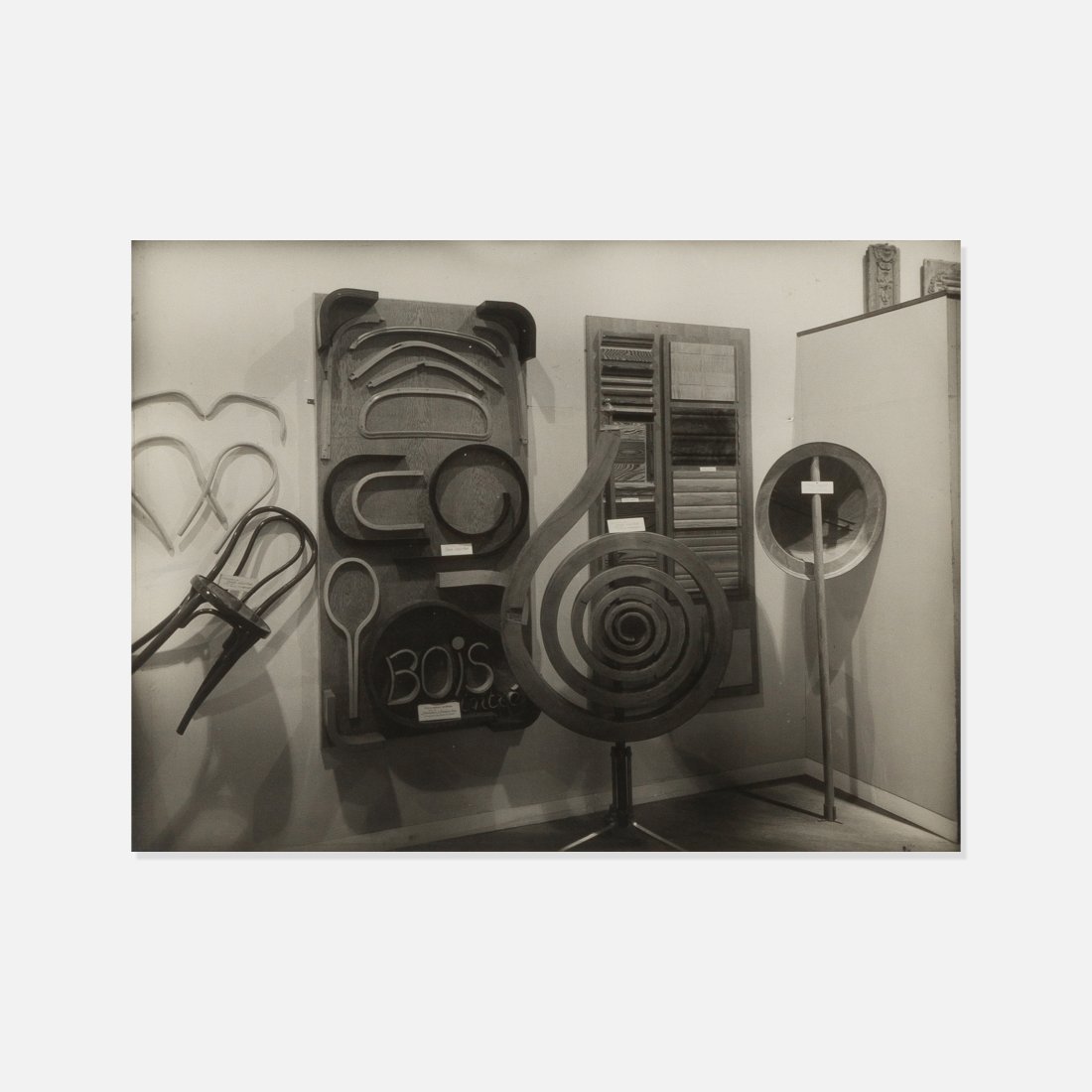 F. Harand, Photograph of Thonet Booth: France, 1920s silver gelatin 9.25” x 6 7/8” actual 15 5/8” x 11.75” mat Photograph of Thonet's booth by F. Harand, probably at Salon, Paris, c. 1920s; a display of Thonetâ€�