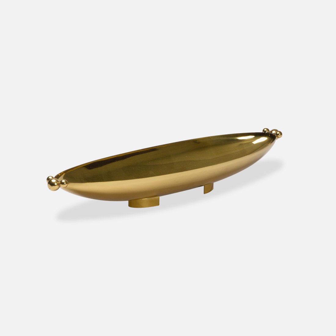 Modernist, Footed Brass Bowl (1 of 3)