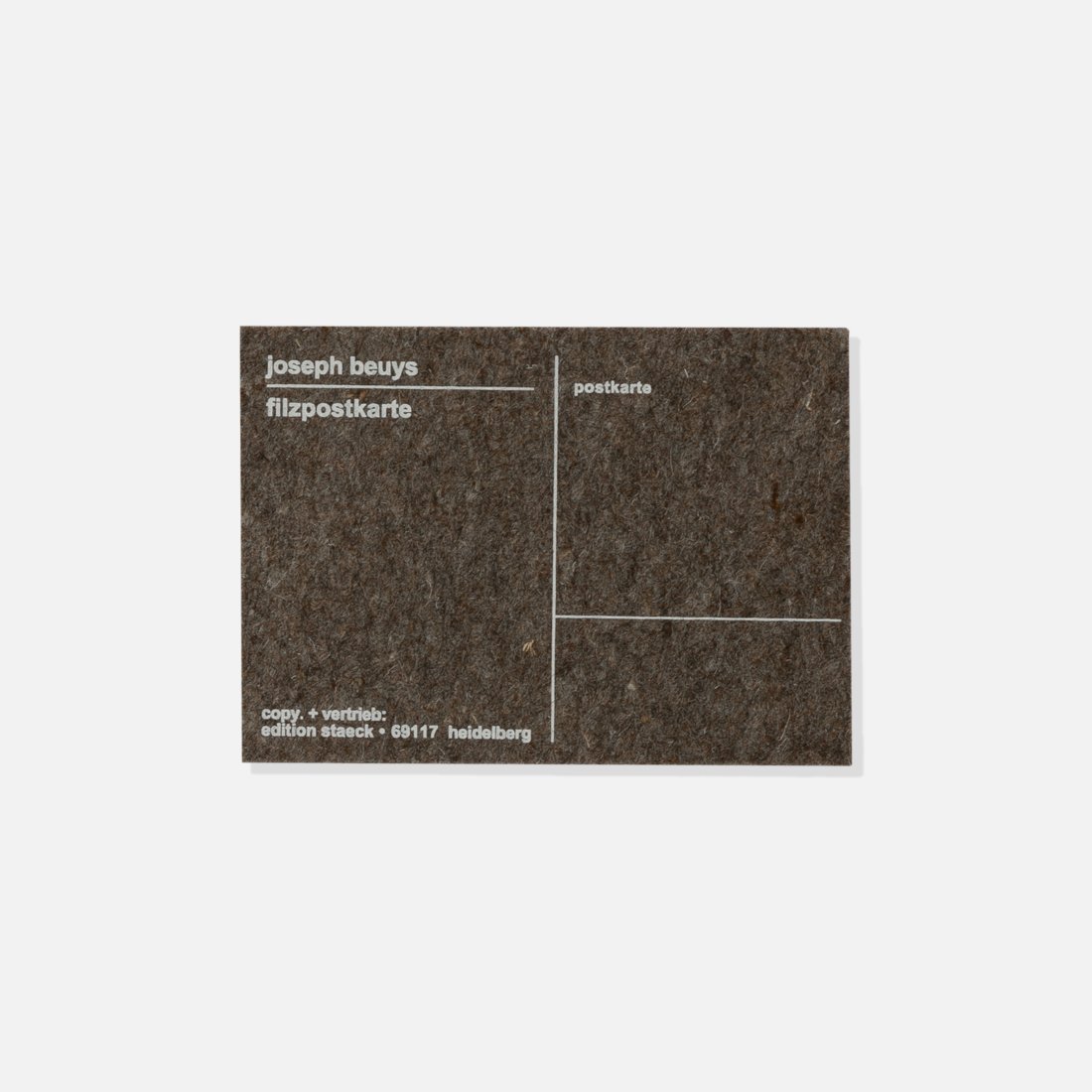 Joseph Beuys, Filzpostkarte (1 of 1)