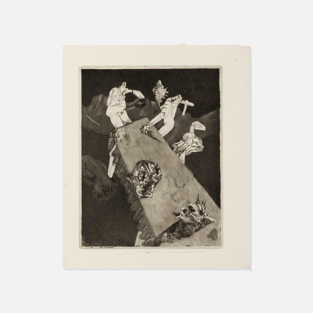 Asaph Ben-Menahem, Etching (1 of 1)