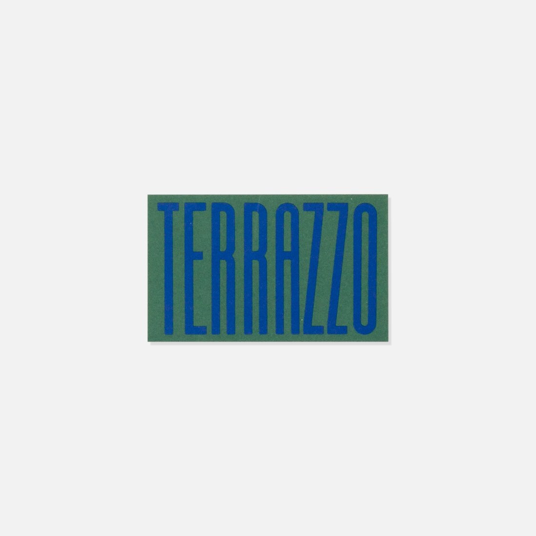 Terrazzo, Barbara Radice Business Card: Italy, c. 1988 printed matter 2.25” x 3.5” Business card belonging to Barbara Radice as Editor of Terrazzo (1988-1996), the polymath magazine conceived by Ettore Sottsass, with Barbara Rad
