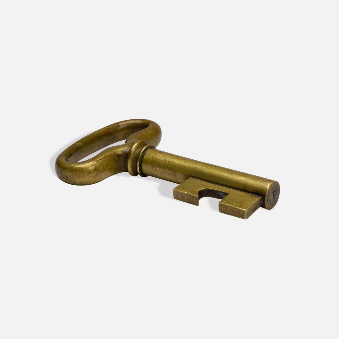 Carl Aubock II, Large Key Corkscrew: Austria, c. 1938 brass, steel 6” x 4” x 1” Largest scale brass key-form corkscrew by Carl Aubock II. Impressed manufacturerâ€™s mark to end [Aubock]. Tags: modern, modernist, mi
