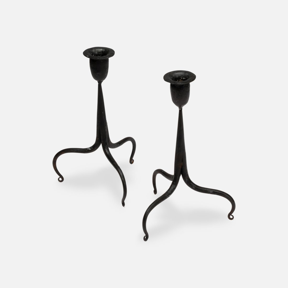 Colonial, Forged Iron Candleholders (1 of 3)