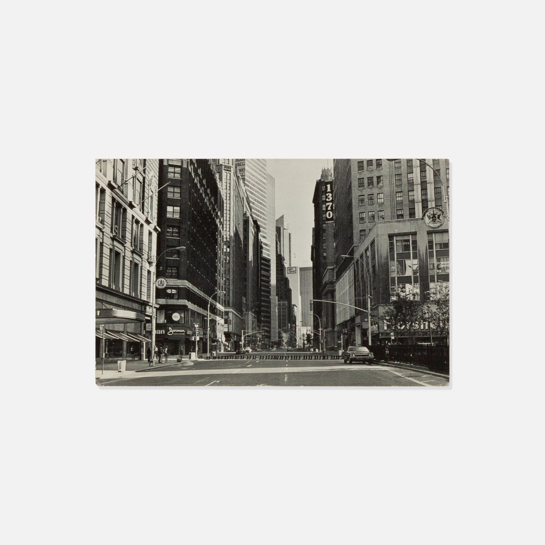 Eleanor Antin, 100 Boots Cross Herald Square: USA, 1973 printed matter 4.5” x 7” 100 Boots Cross Herald Square, 35th St. & Broadway, New York City; May 13, 1973, 8:10 A.M.; Photograph by Philip Steinmetz. Title, MoMA return address, p