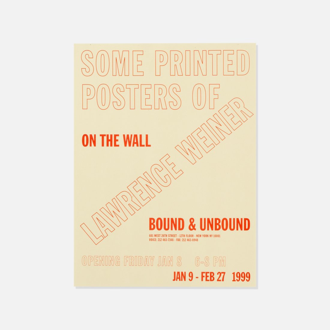 Lawrence Weiner, Poster for Bound & Unbound (1 of 1)